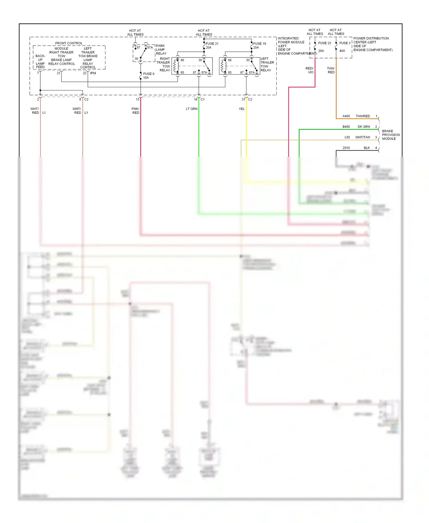 Dodge Durango II facelift (2006-2009) brake provision module wiring diagram  (3 of 3)