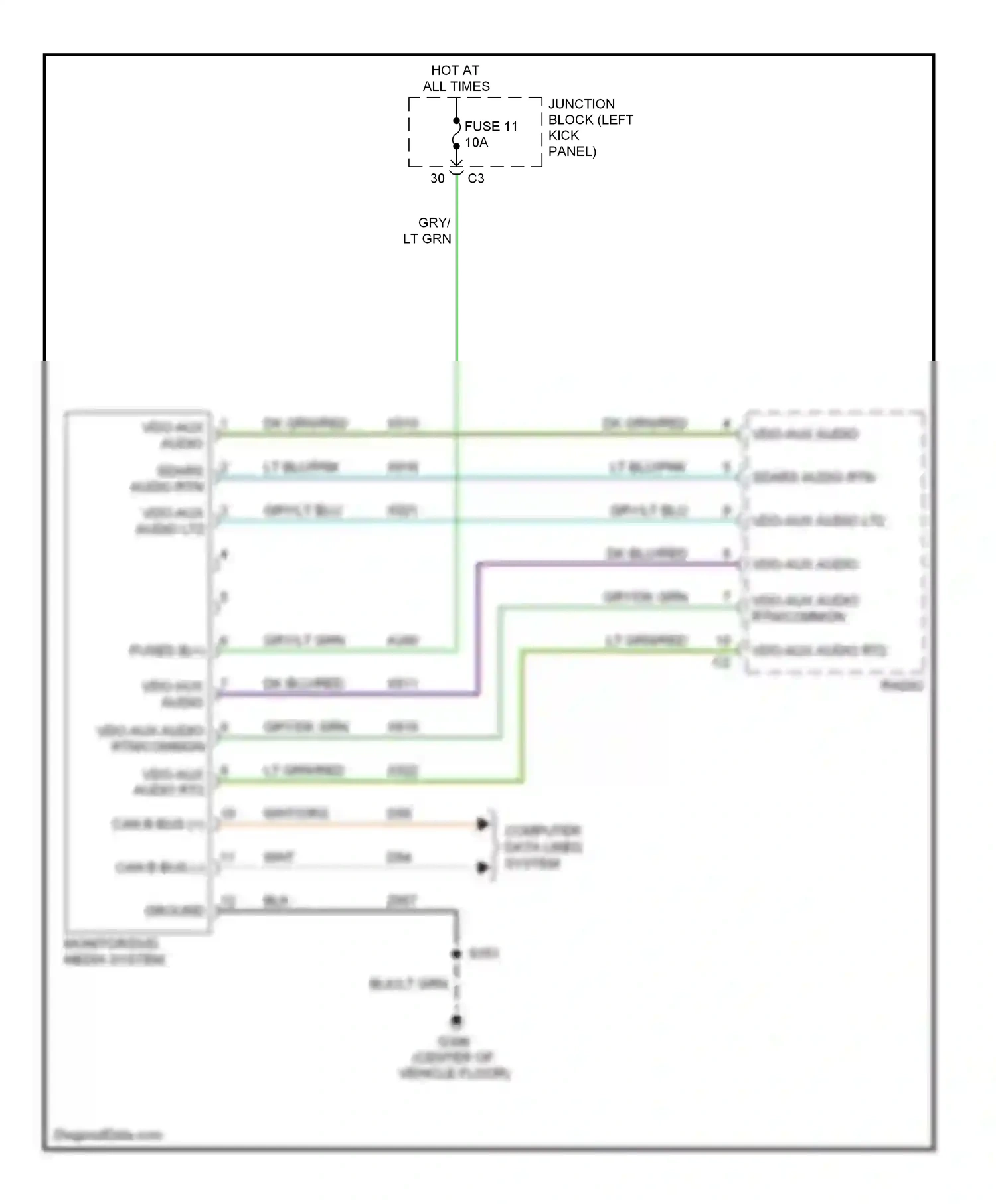 Dodge Durango II facelift (2006-2009) computer data lines system wiring diagram  (22 of 38)