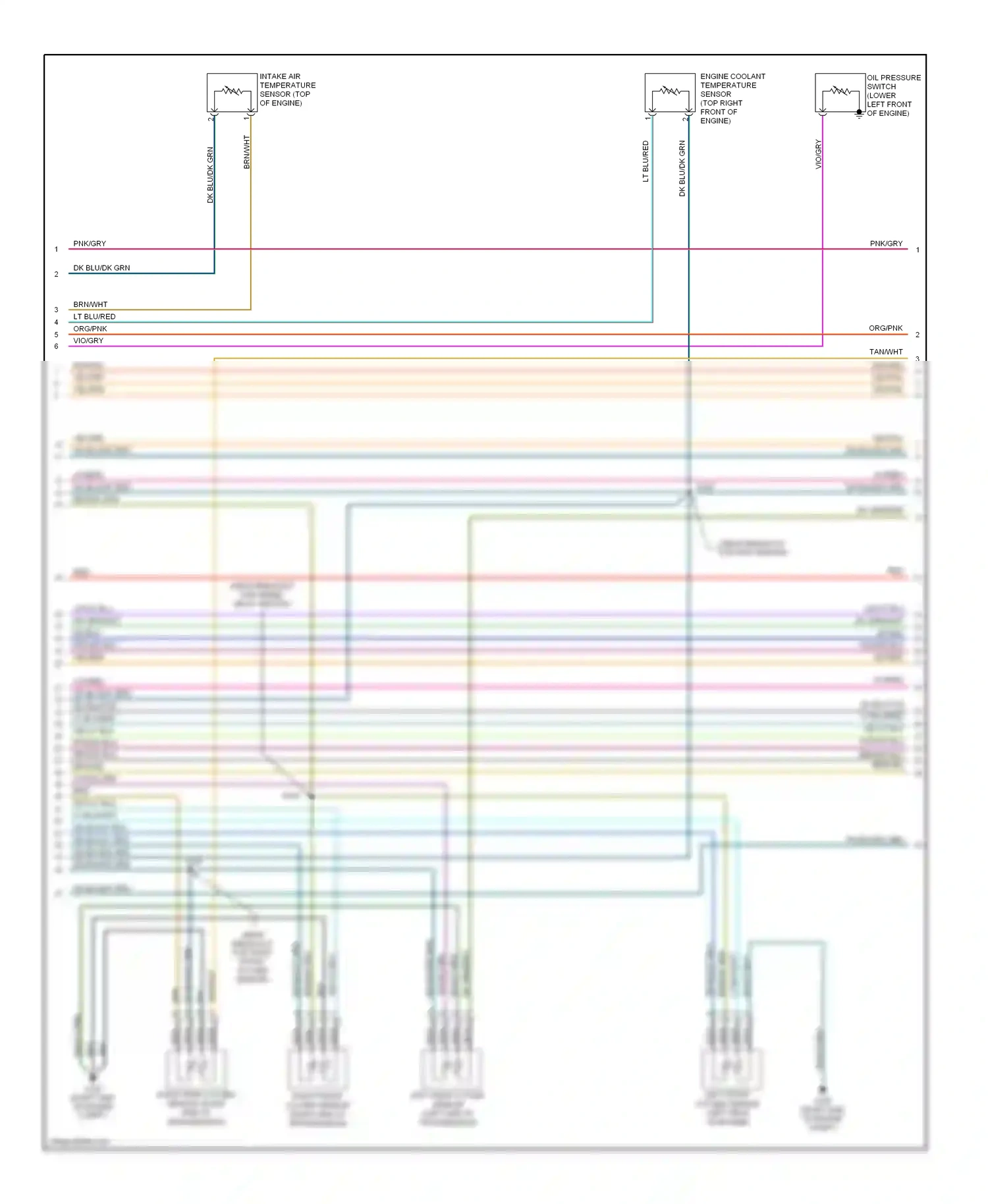 Dodge Durango II facelift (2006-2009) engine coolant temperature sensor (top right front of engine) wiring diagram  (1 of 1)