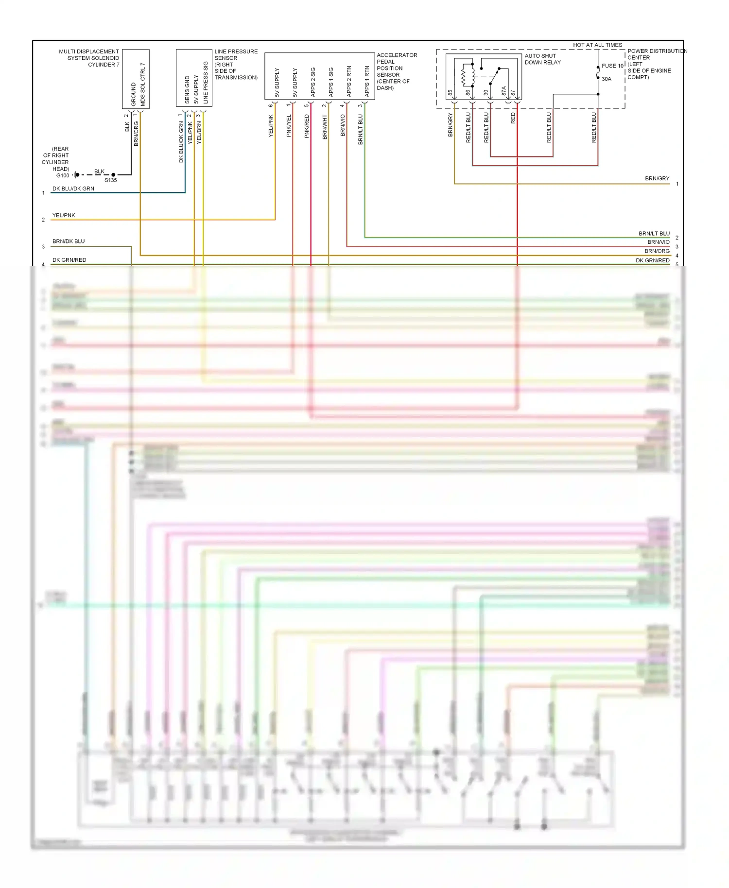Dodge Durango II facelift (2006-2009) l/r ud l/c ms pres ctrl ctrl ctrl ctrl ctrl ctrl ctrl wiring diagram  (1 of 1)