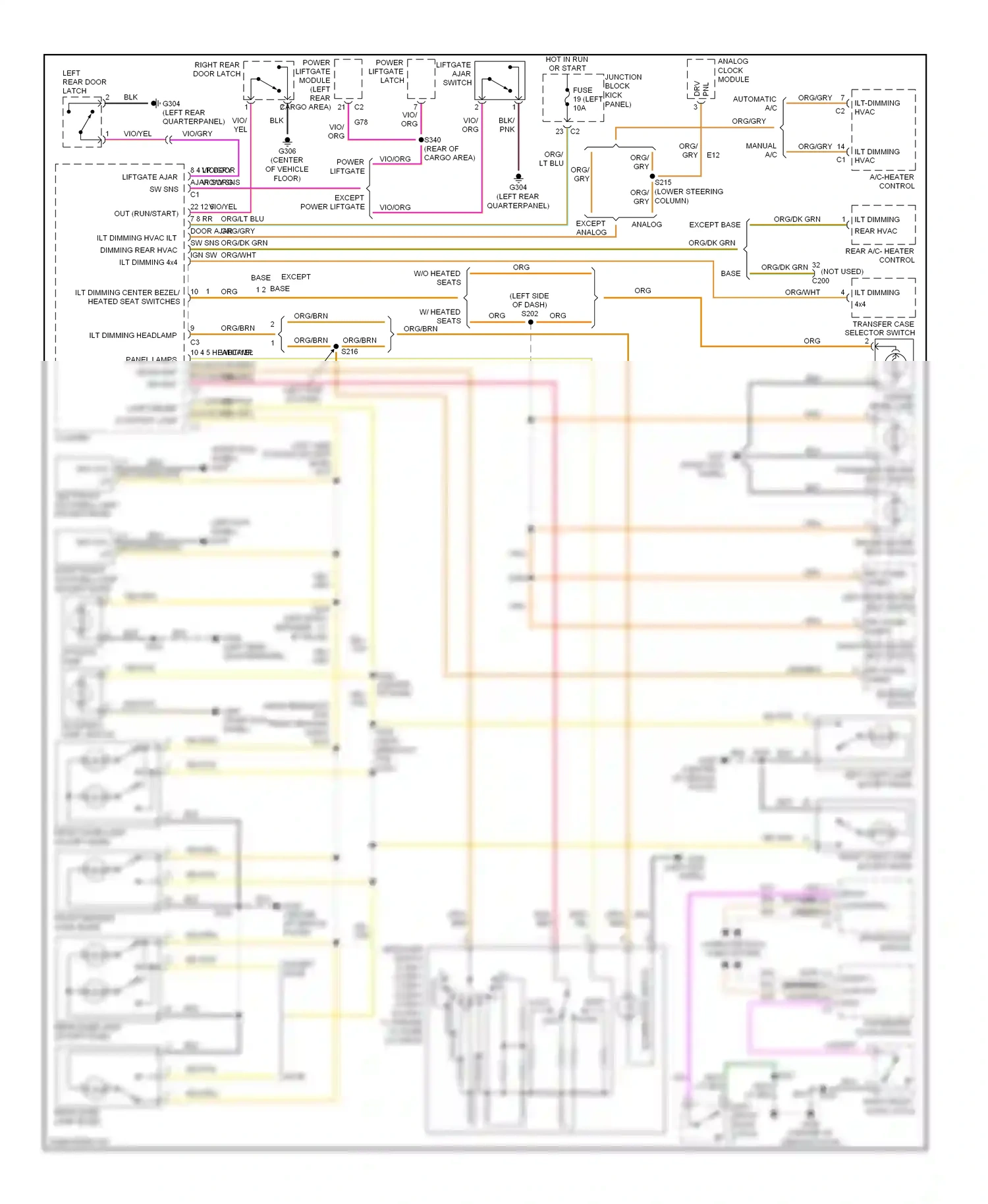 Dodge Durango II facelift (2006-2009) (right kick panel) wiring diagram  (8 of 13)