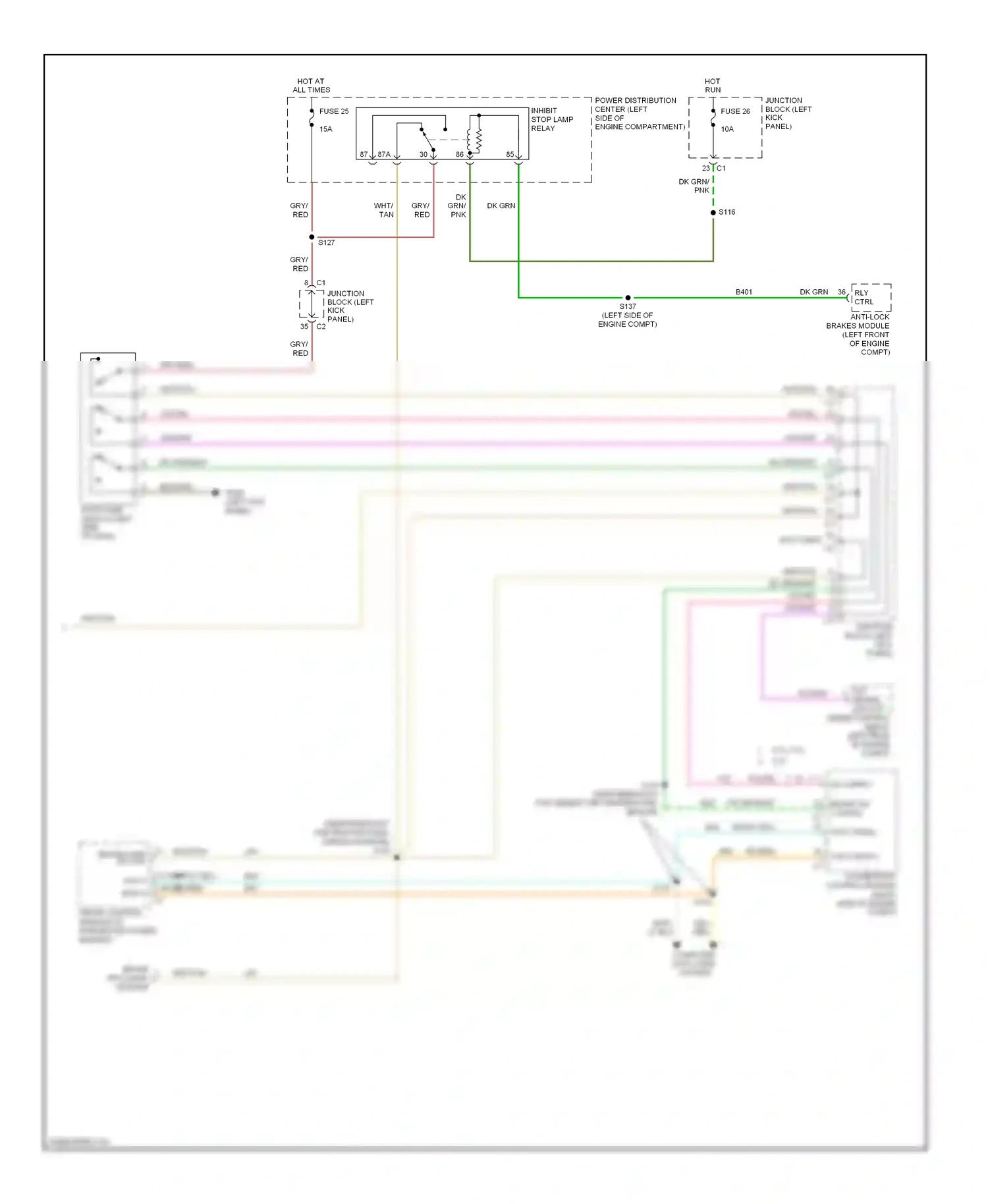 Dodge Durango II facelift (2006-2009) run wiring diagram  (4 of 8)