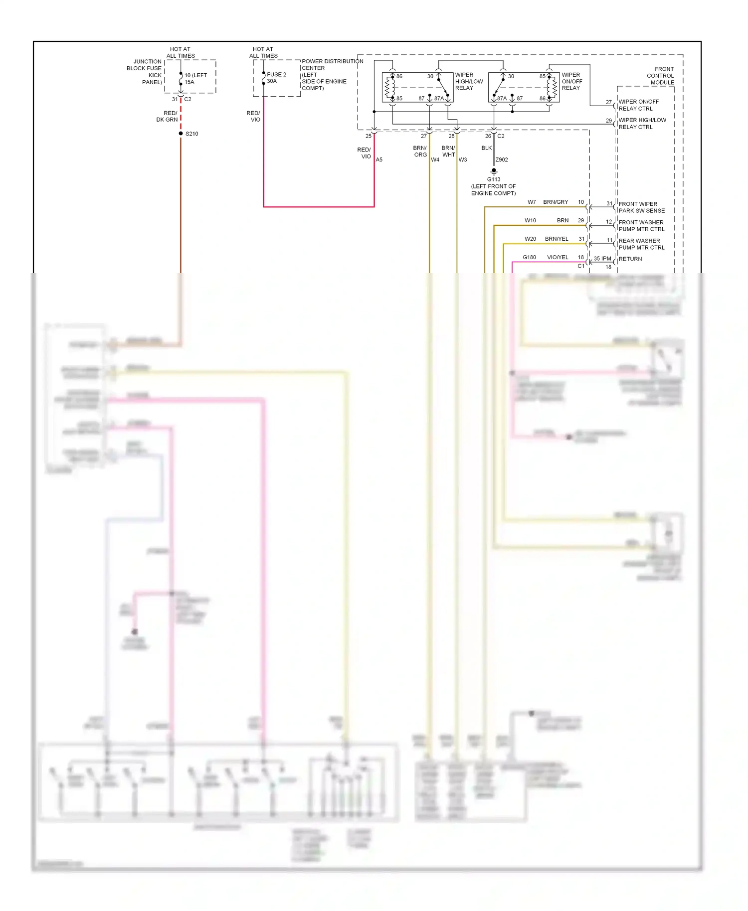 Dodge Durango II facelift (2006-2009) switch mux return wiring diagram  (1 of 1)