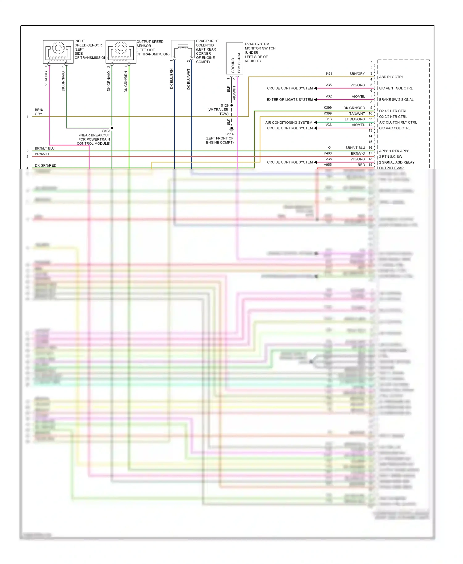 Dodge Durango II facelift (2006-2009) ud control wiring diagram  (1 of 3)