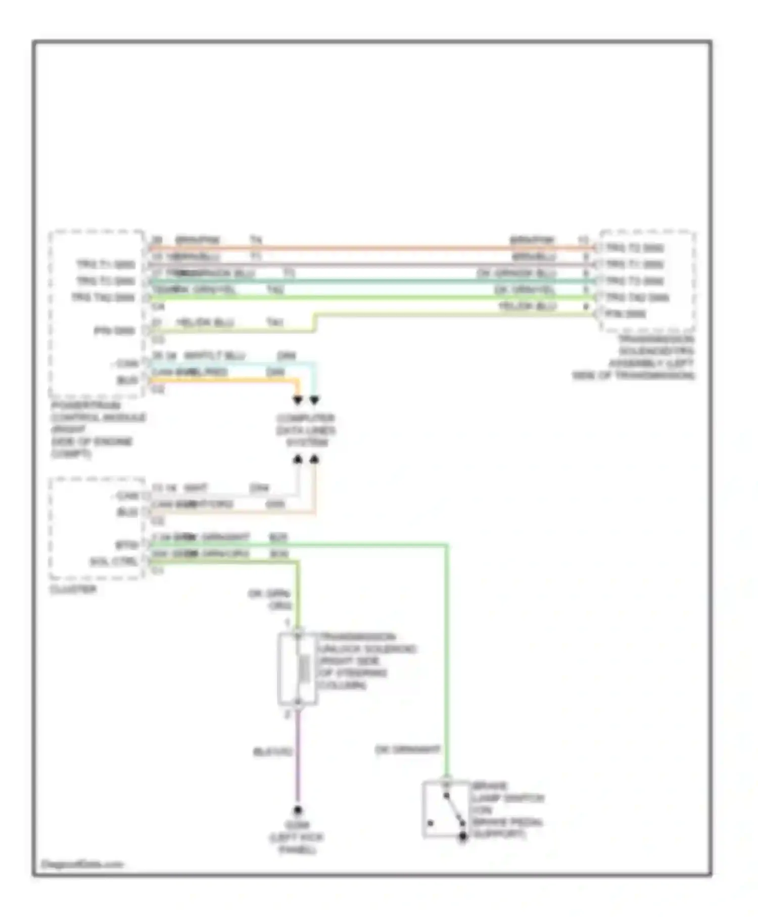 Wiring diagram 26 15 16 37 trans temp for Dodge Durango II (2003-2006) (1 of 2)
