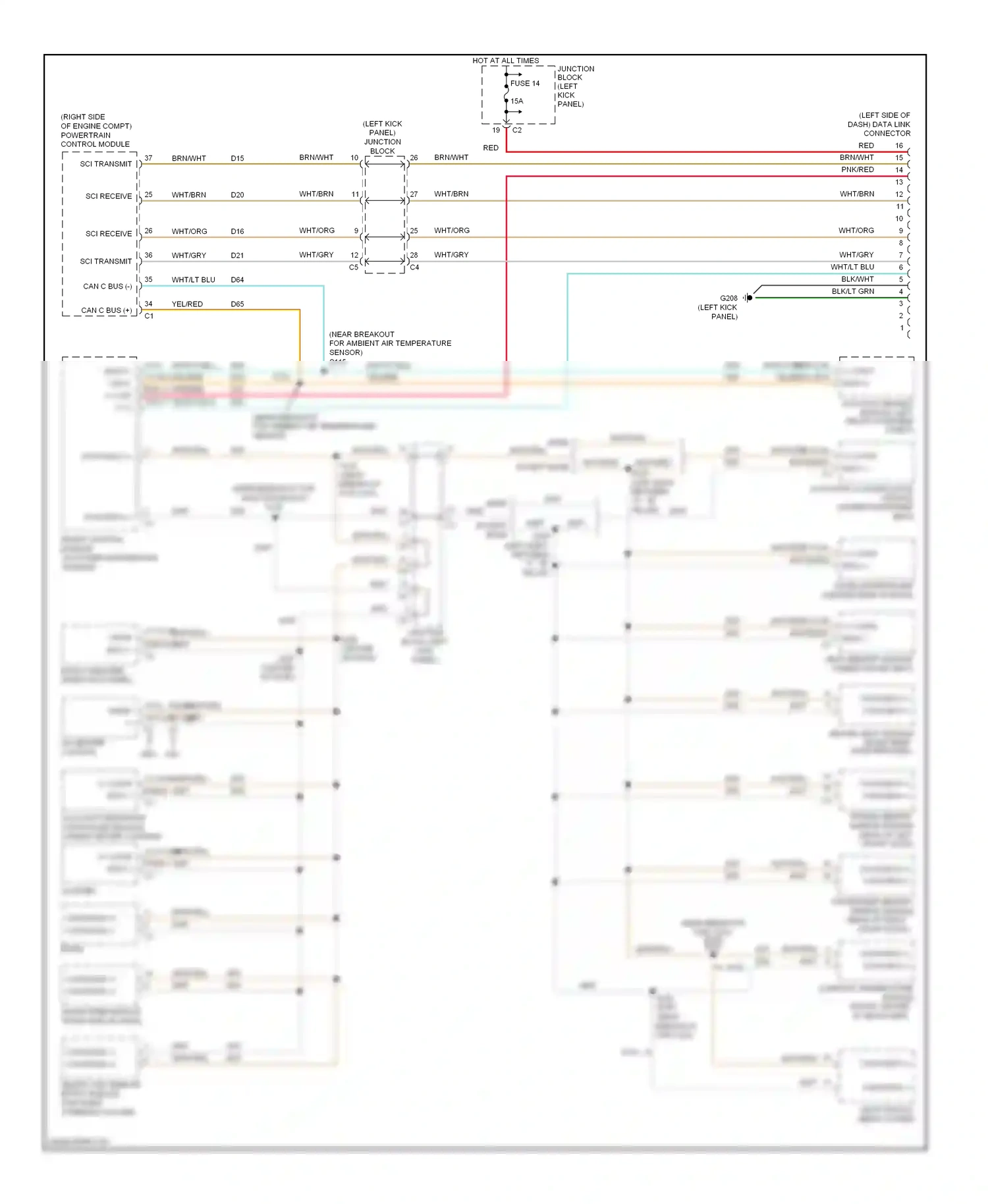 Dodge Durango II (2003-2006) except base wiring diagram  (1 of 5)
