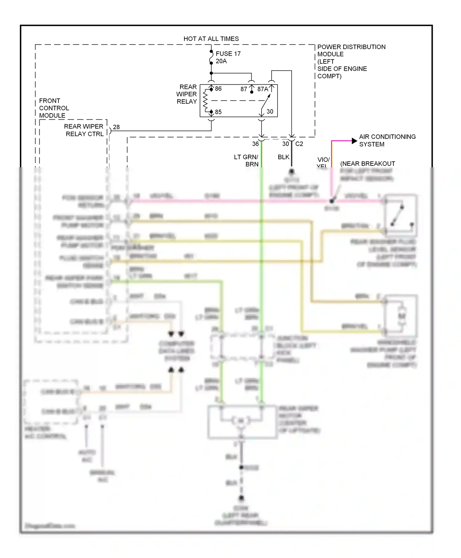 Dodge Durango II (2003-2006) fcm sensor return wiring diagram  (1 of 1)