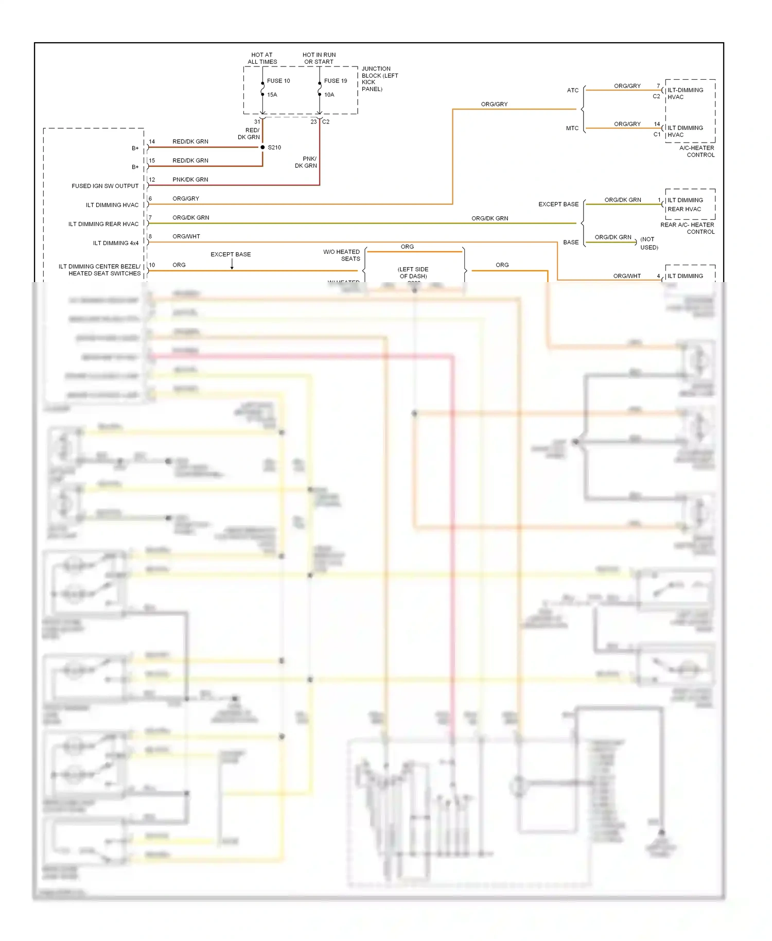 Dodge Durango II (2003-2006) front reading lamp (base) wiring diagram  (1 of 1)