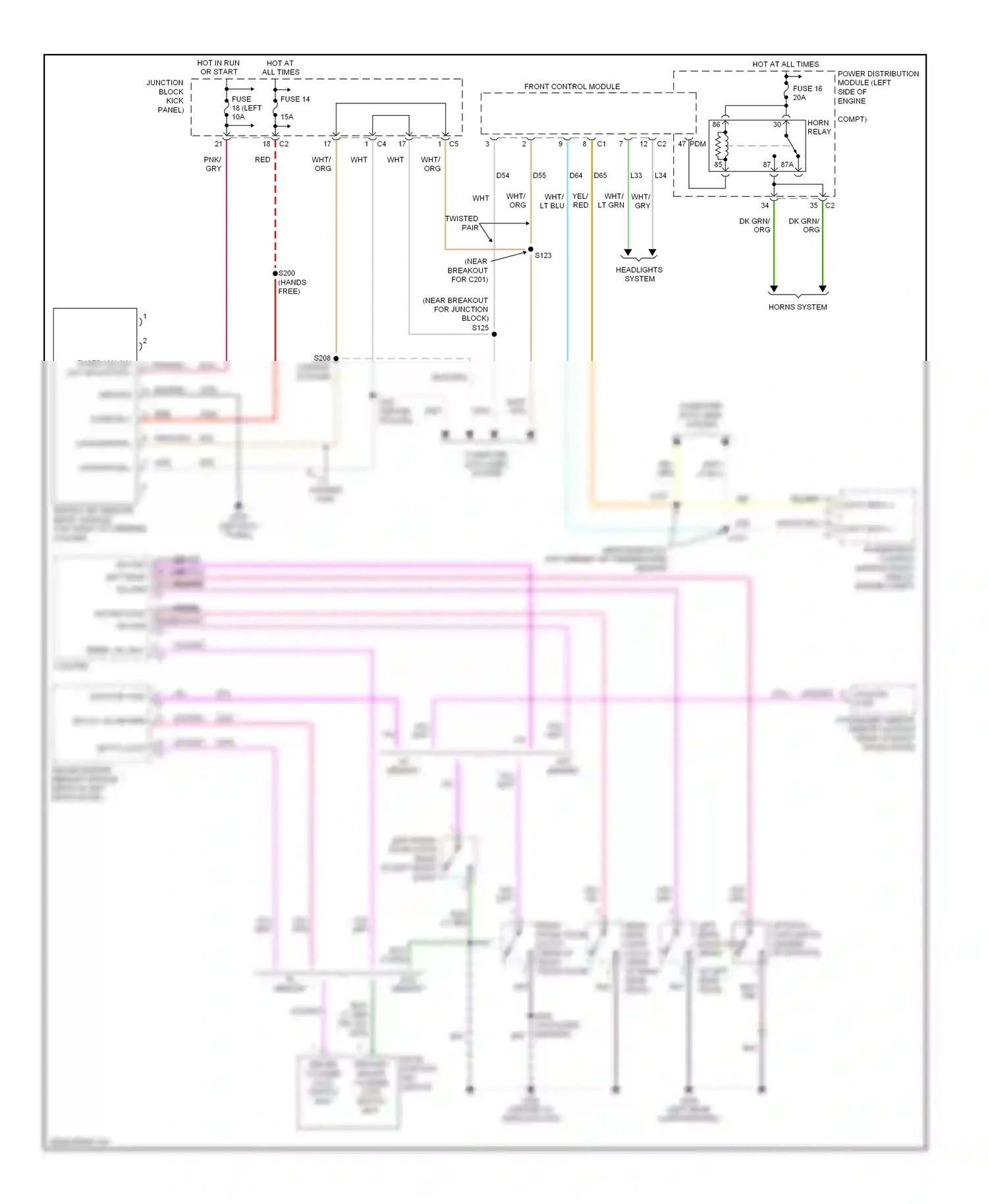 Dodge Durango II (2003-2006) ground wiring diagram  (1 of 17)