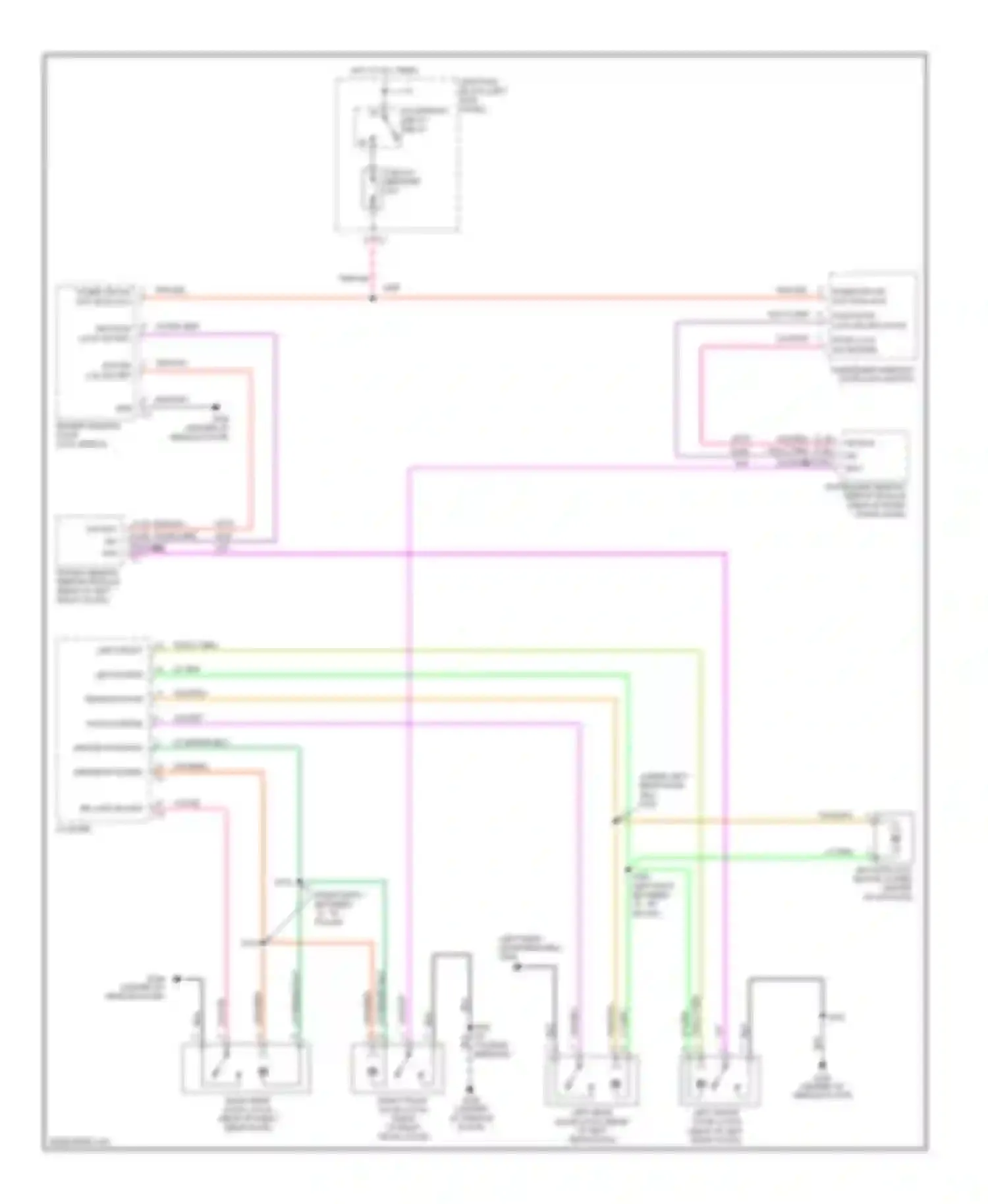 Wiring diagram left front door latch for Dodge Durango II (2003-2006) (2 of 3)