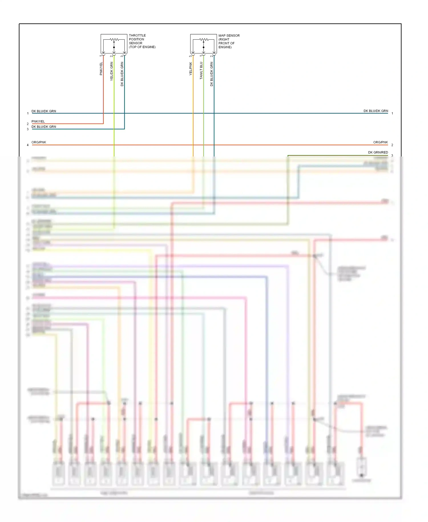 Dodge Durango II (2003-2006) map sensor (right front of engine) wiring diagram  (1 of 1)