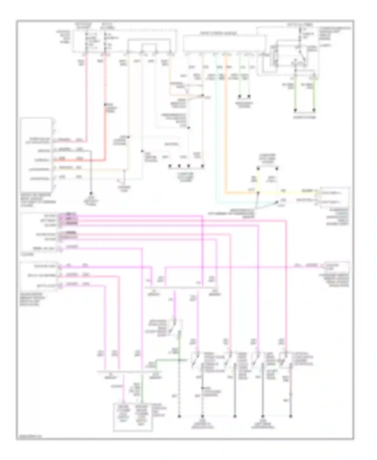 Wiring diagram of left rear door) for Dodge Durango II (2003-2006) (1 of 1)
