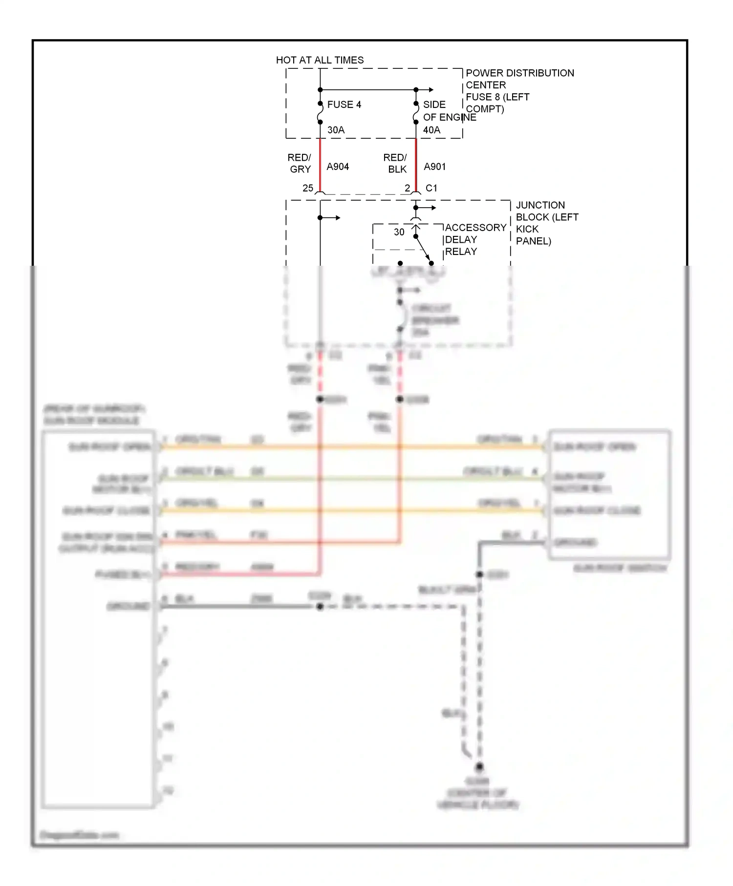 Dodge Durango II (2003-2006) red wiring diagram  (35 of 41)