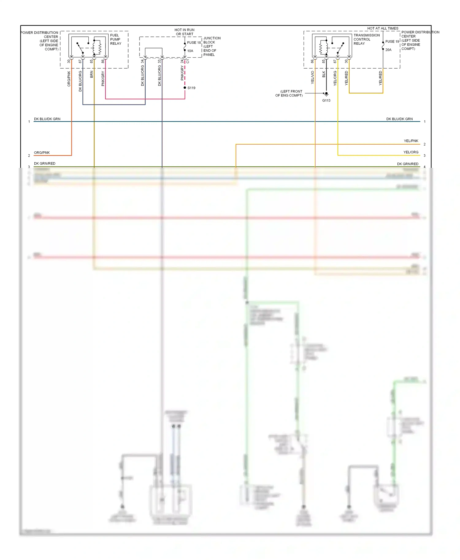 Dodge Durango II (2003-2006) red wiring diagram  (15 of 41)