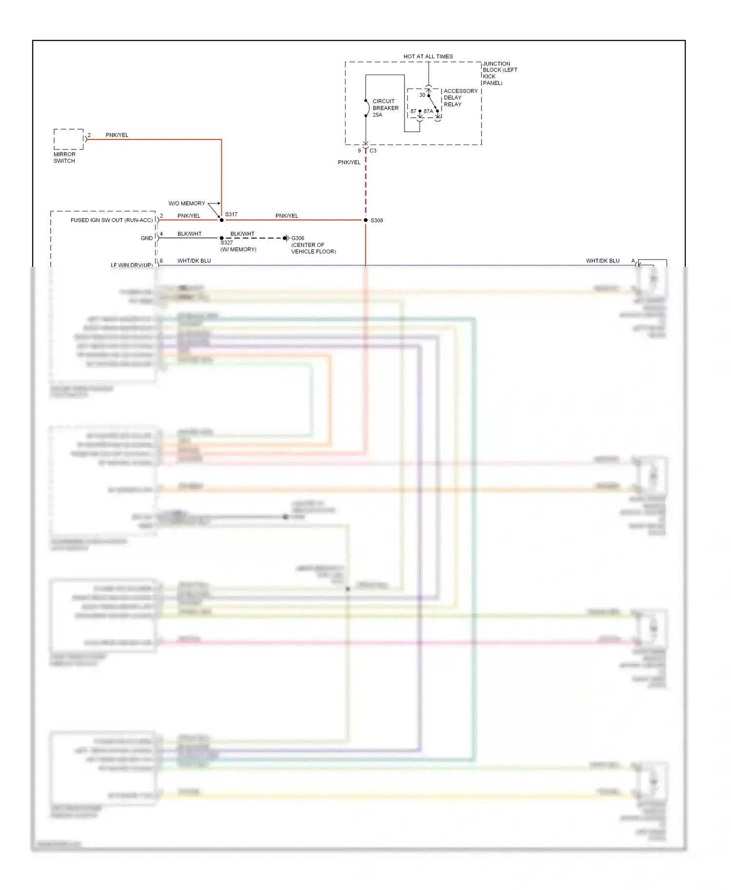 Dodge Durango II (2003-2006) rf win drv (up) wiring diagram  (1 of 1)