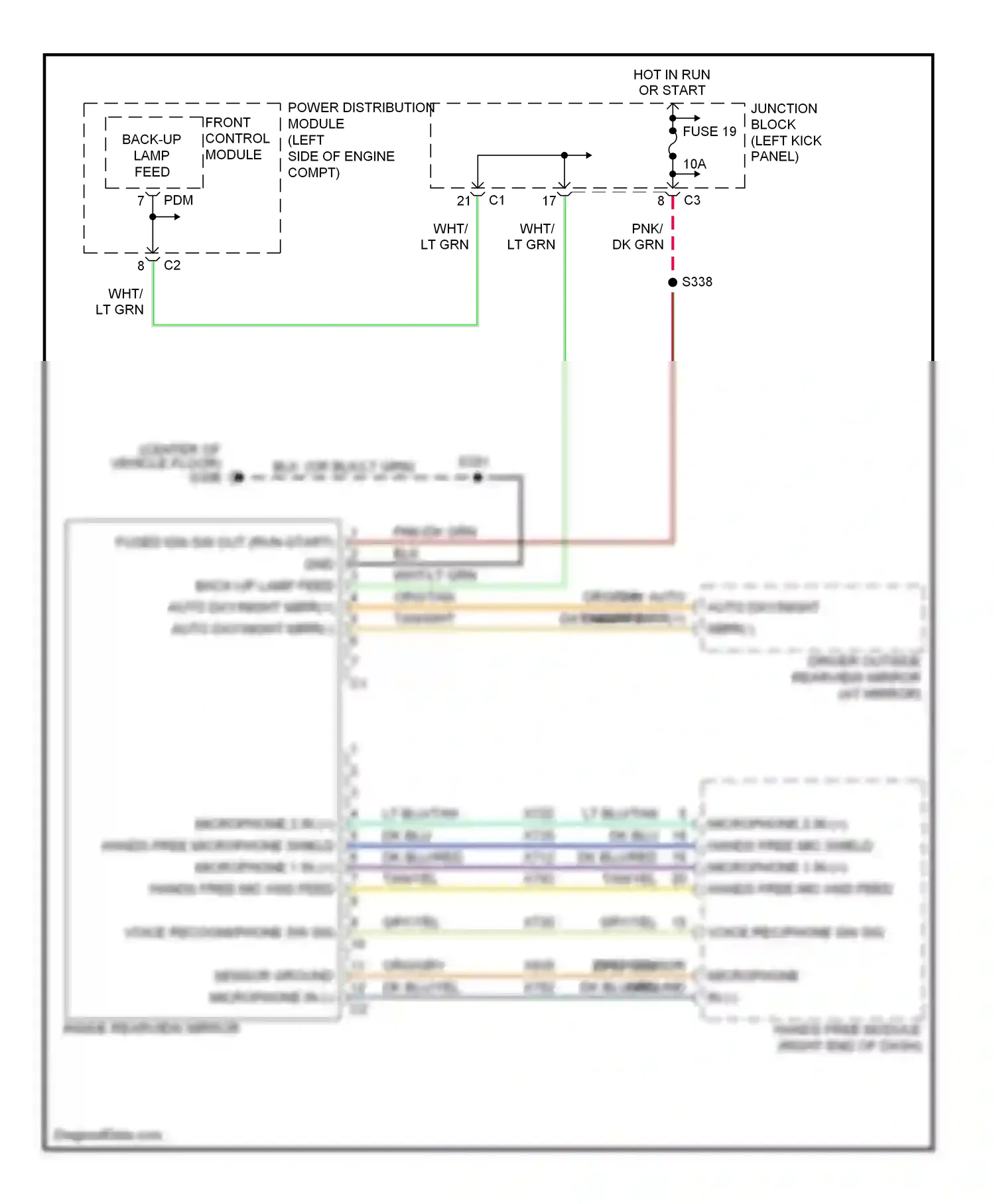 Dodge Durango II (2003-2006) sensor ground microphone in (-) wiring diagram  (1 of 1)