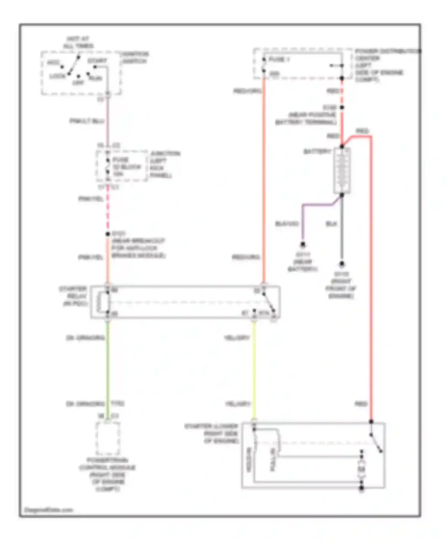 Wiring diagram yel/gry for Dodge Durango II (2003-2006) (1 of 1)