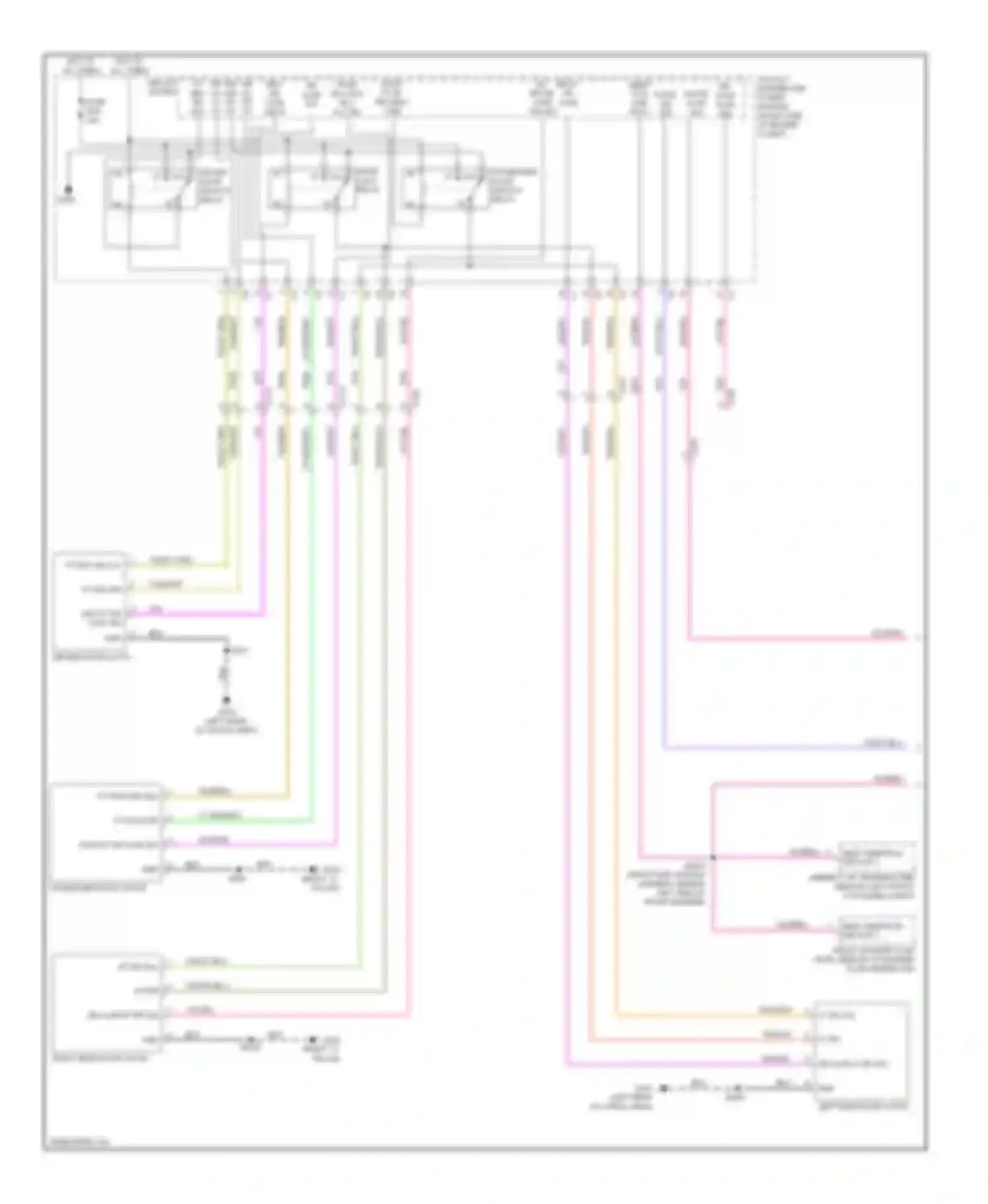 Durango Dodge III (2010-2013): Power door locks circuit (1 of 2)