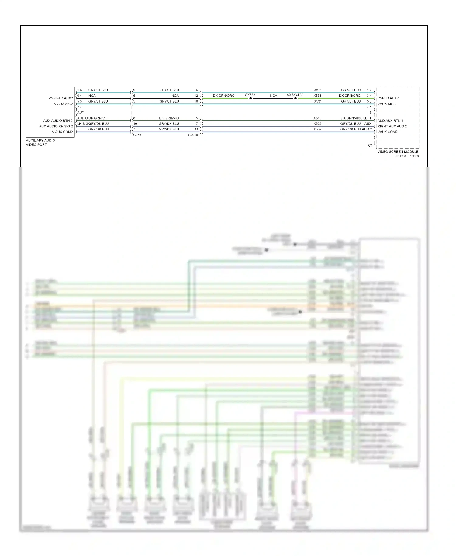 Dodge Durango III (2010-2013) 2 input wiring diagram  (1 of 2)