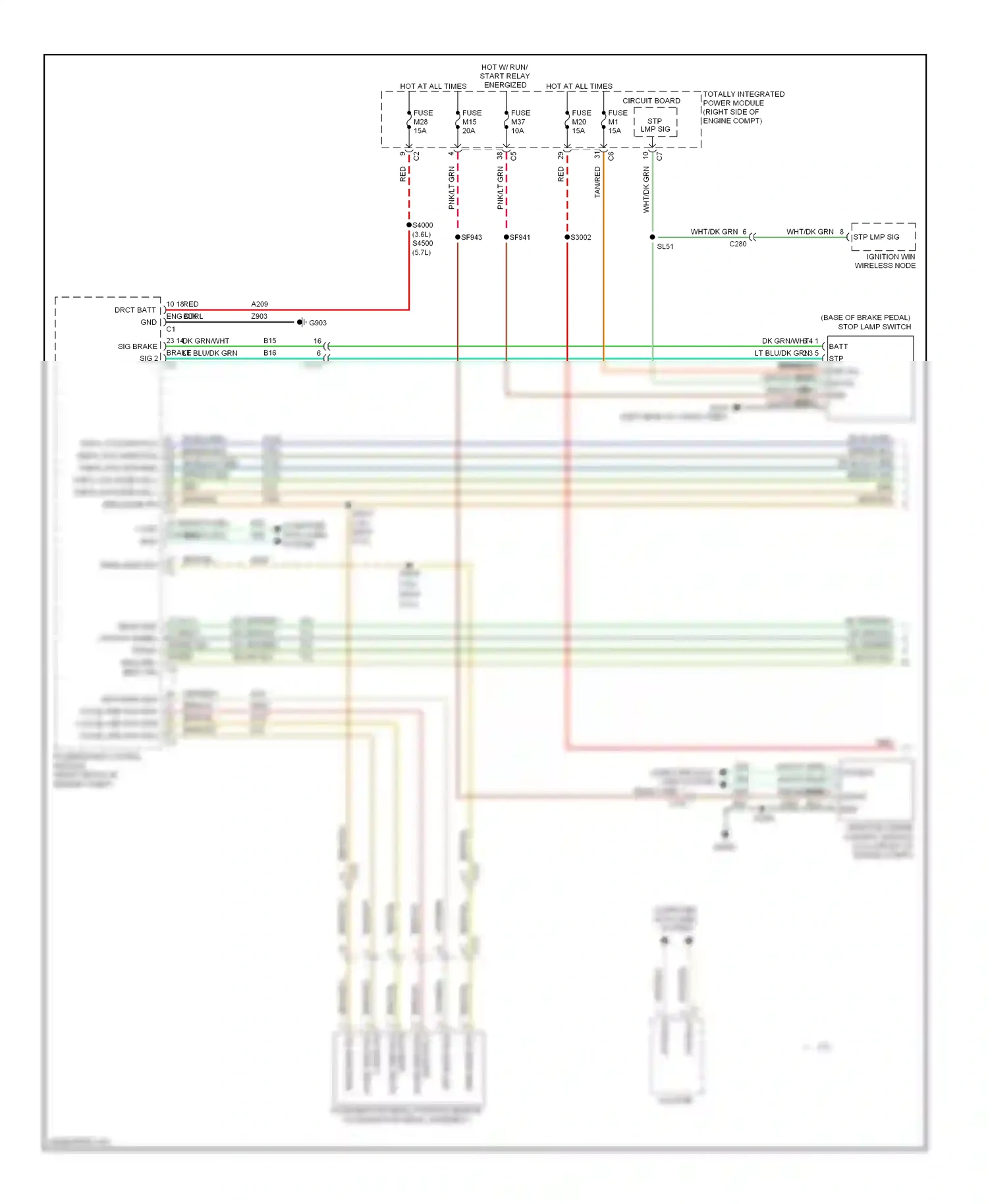 Dodge Durango III (2010-2013) accelerator pedal position sensor (accelerator pedal assembly) wiring diagram  (1 of 3)
