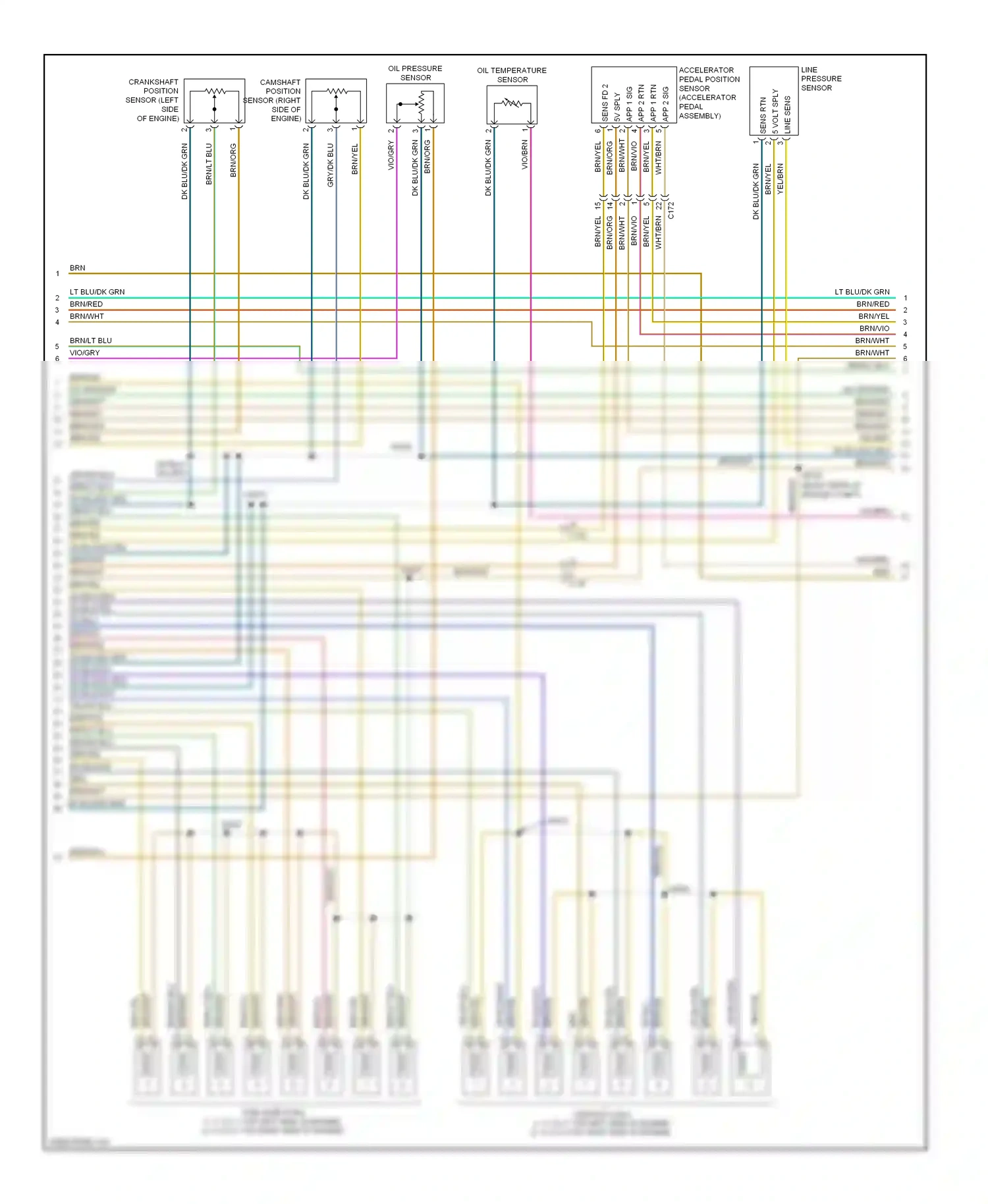 Dodge Durango III (2010-2013) accelerator pedal position sensor (accelerator pedal assembly) wiring diagram  (3 of 3)
