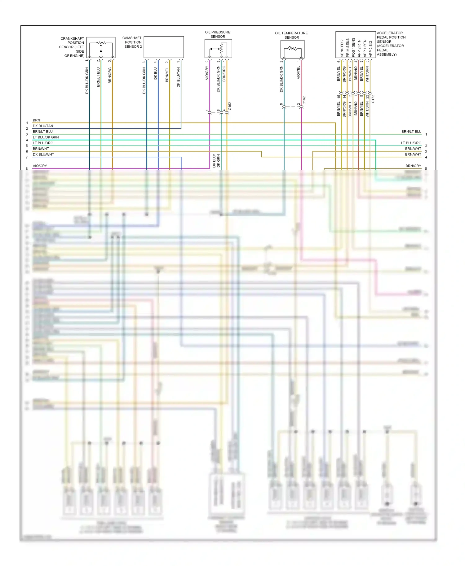 Dodge Durango III (2010-2013) accelerator pedal position sensor (accelerator pedal assembly) wiring diagram  (2 of 3)
