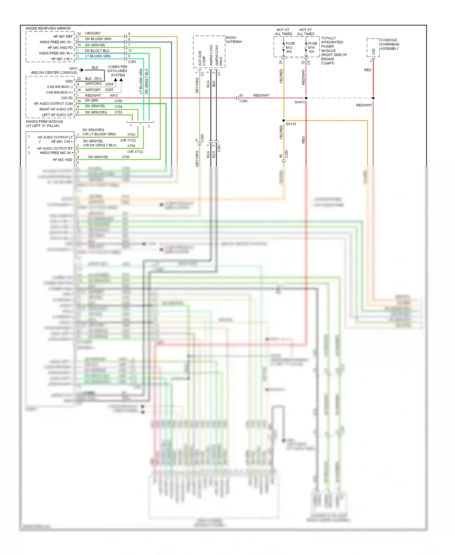 Dodge Durango III (2010-2013) aud left 2 wiring diagram  (1 of 2)
