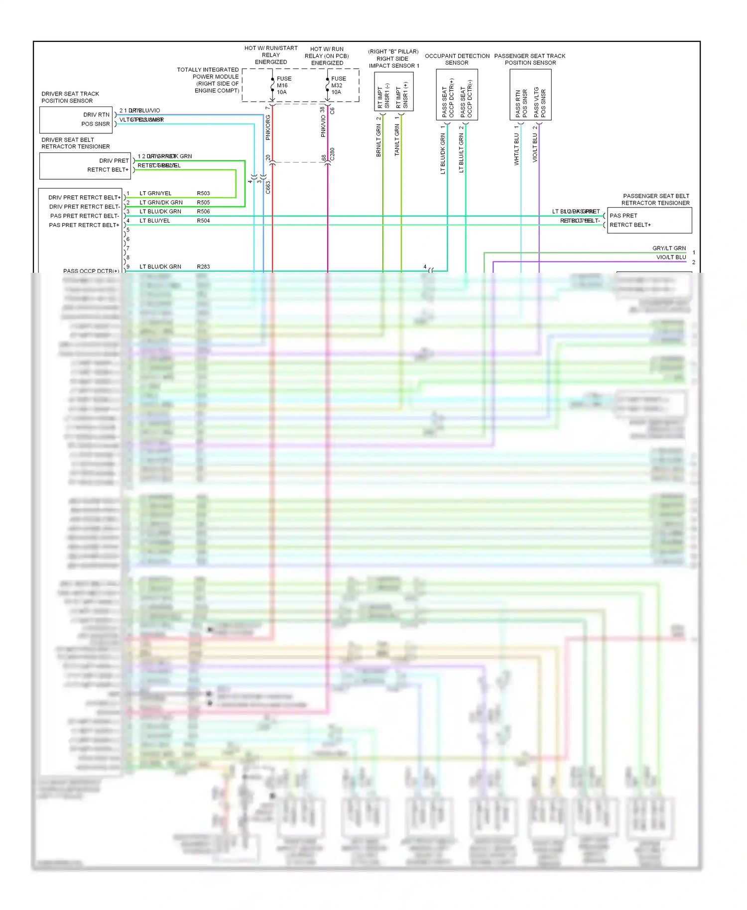 Dodge Durango III (2010-2013) (below center console) computer data lines system wiring diagram  (1 of 1)