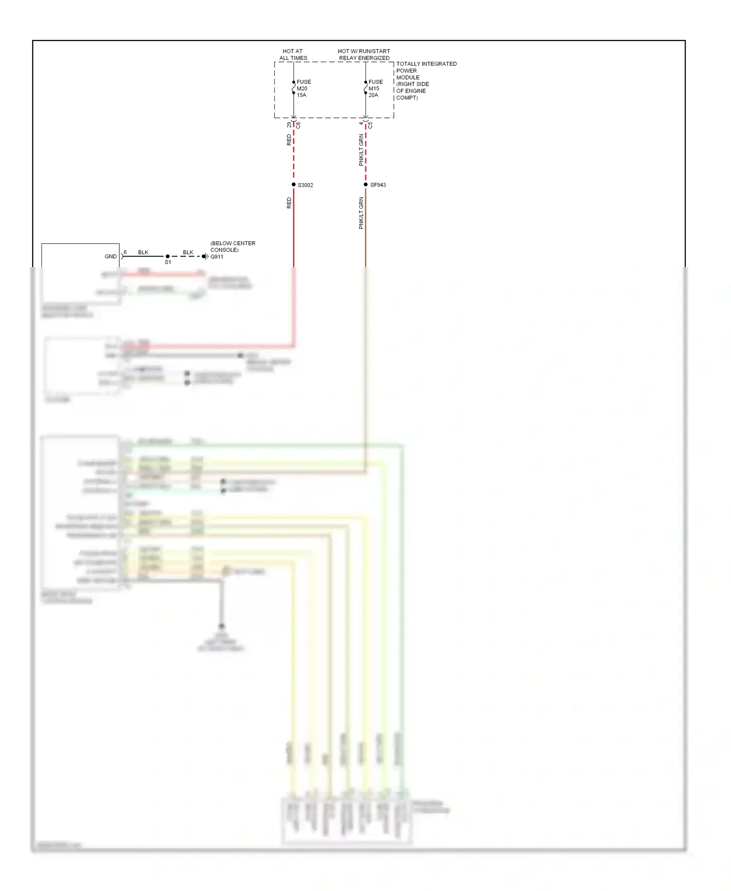 Dodge Durango III (2010-2013) cluster wiring diagram  (14 of 22)