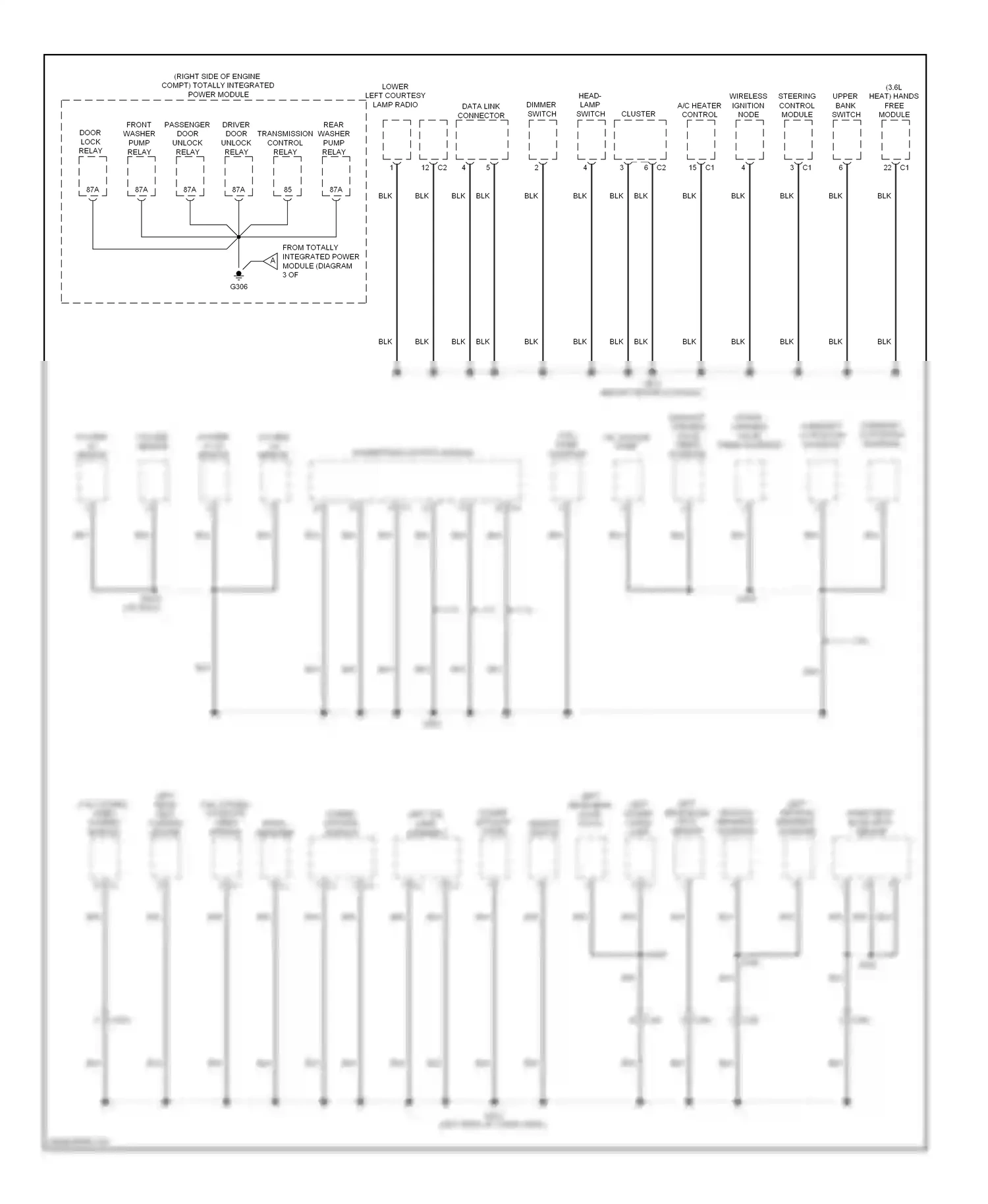 Dodge Durango III (2010-2013) cluster wiring diagram  (17 of 22)