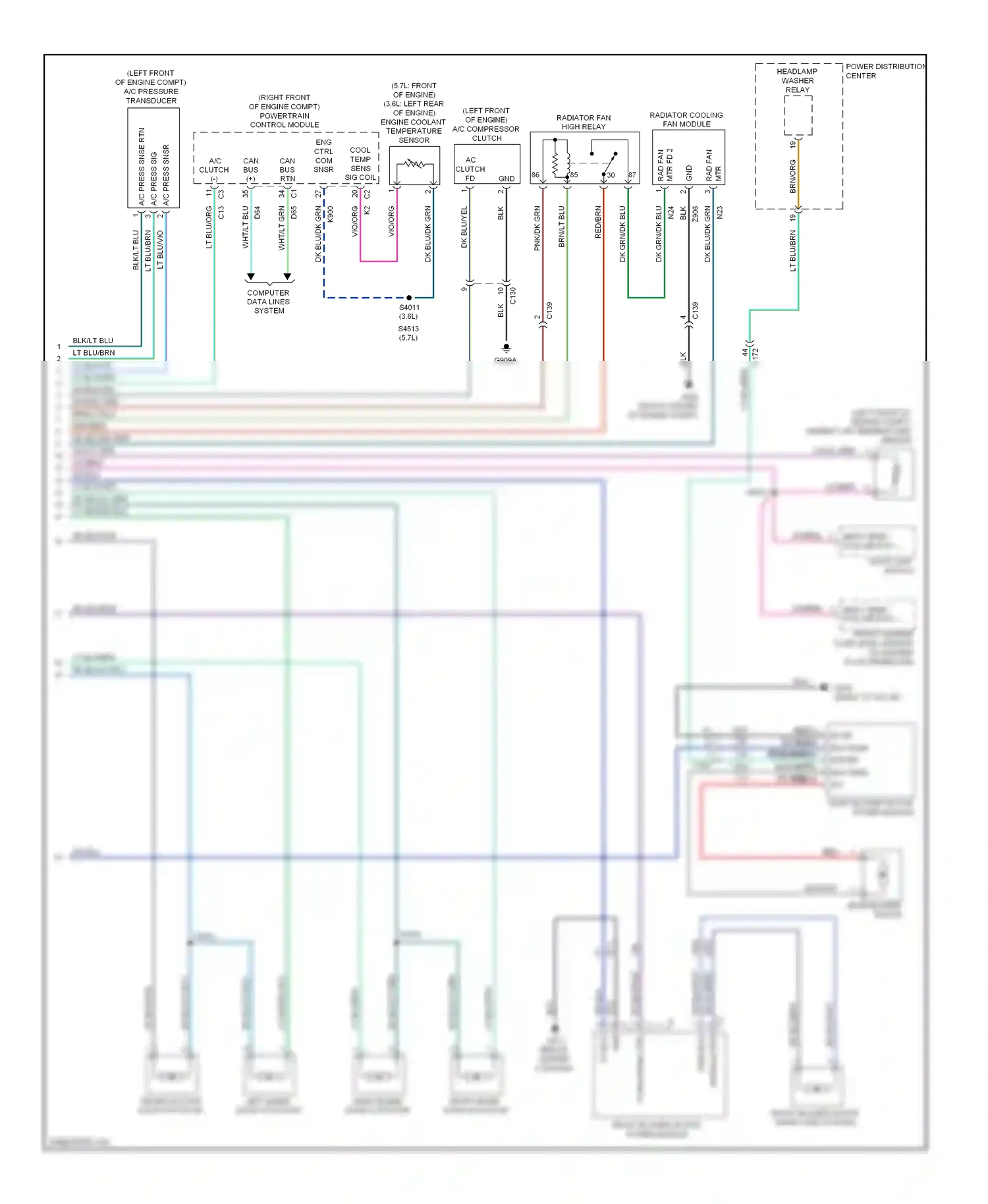 Dodge Durango III (2010-2013) computer data lines system wiring diagram  (36 of 55)