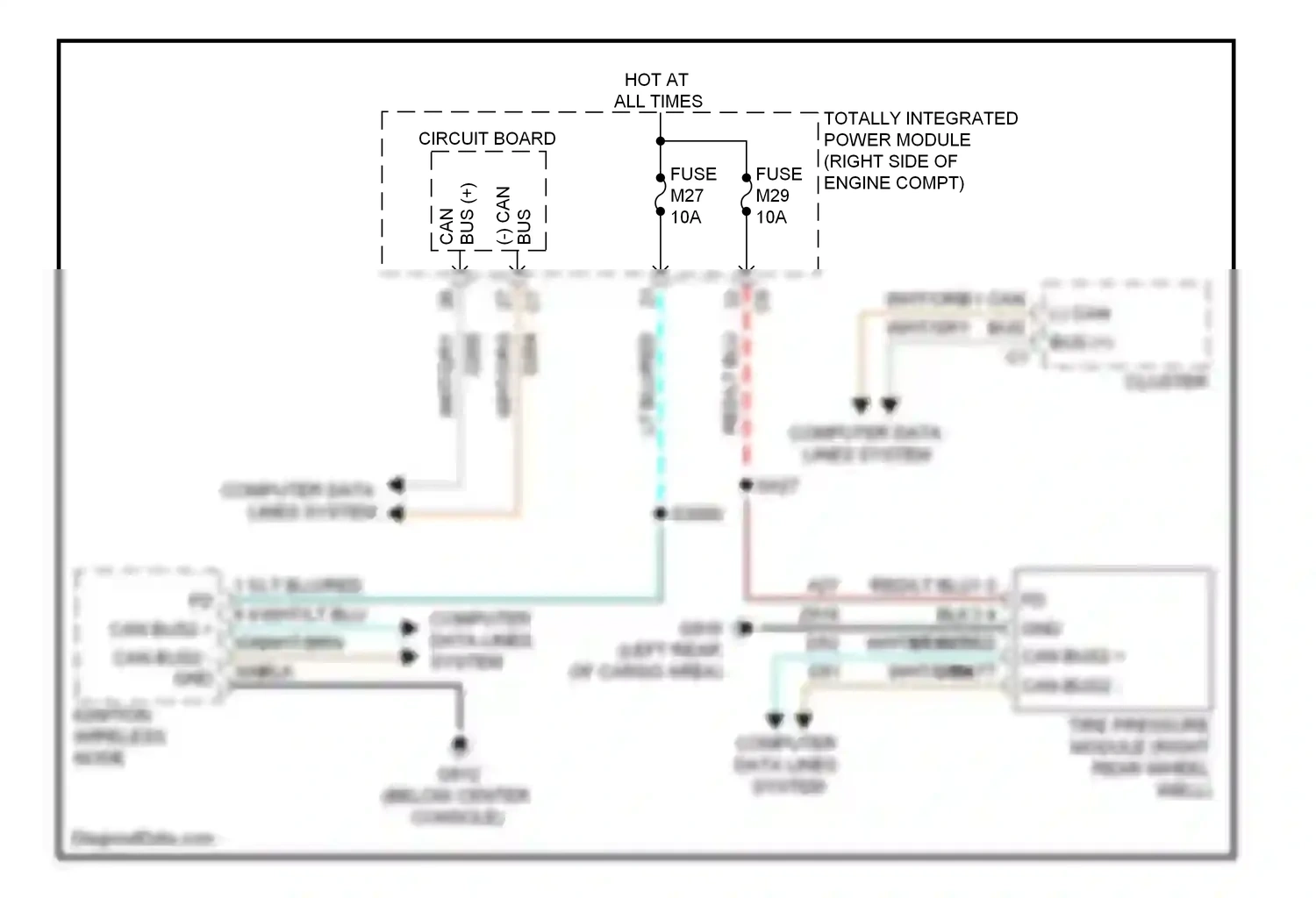 Dodge Durango III (2010-2013) computer data lines system wiring diagram  (47 of 55)