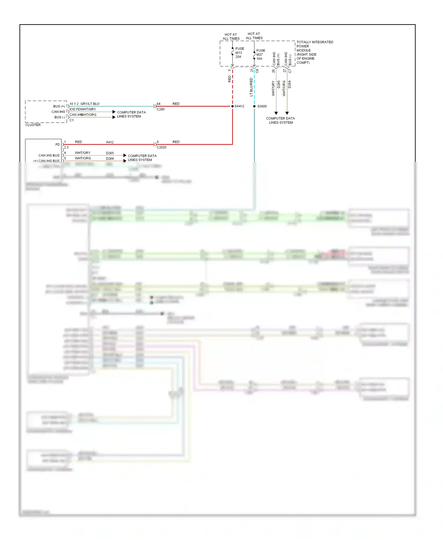 Dodge Durango III (2010-2013) computer data lines system wiring diagram  (10 of 55)