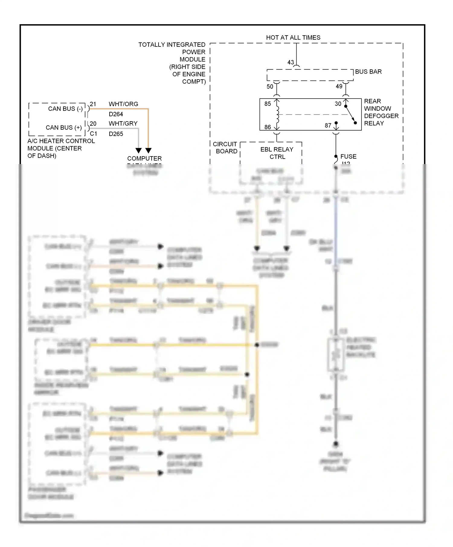 Dodge Durango III (2010-2013) driver door module wiring diagram  (4 of 12)