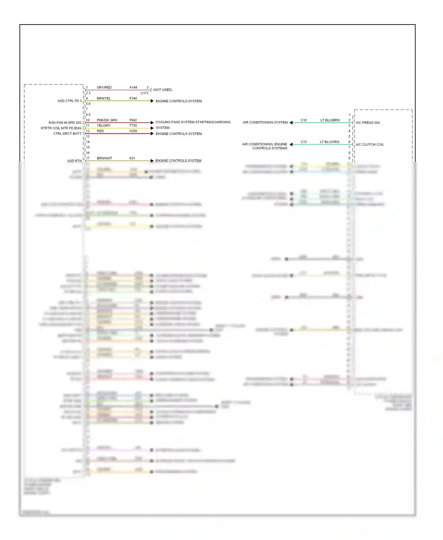Dodge Durango III (2010-2013) engine compt) wiring diagram  (2 of 6)