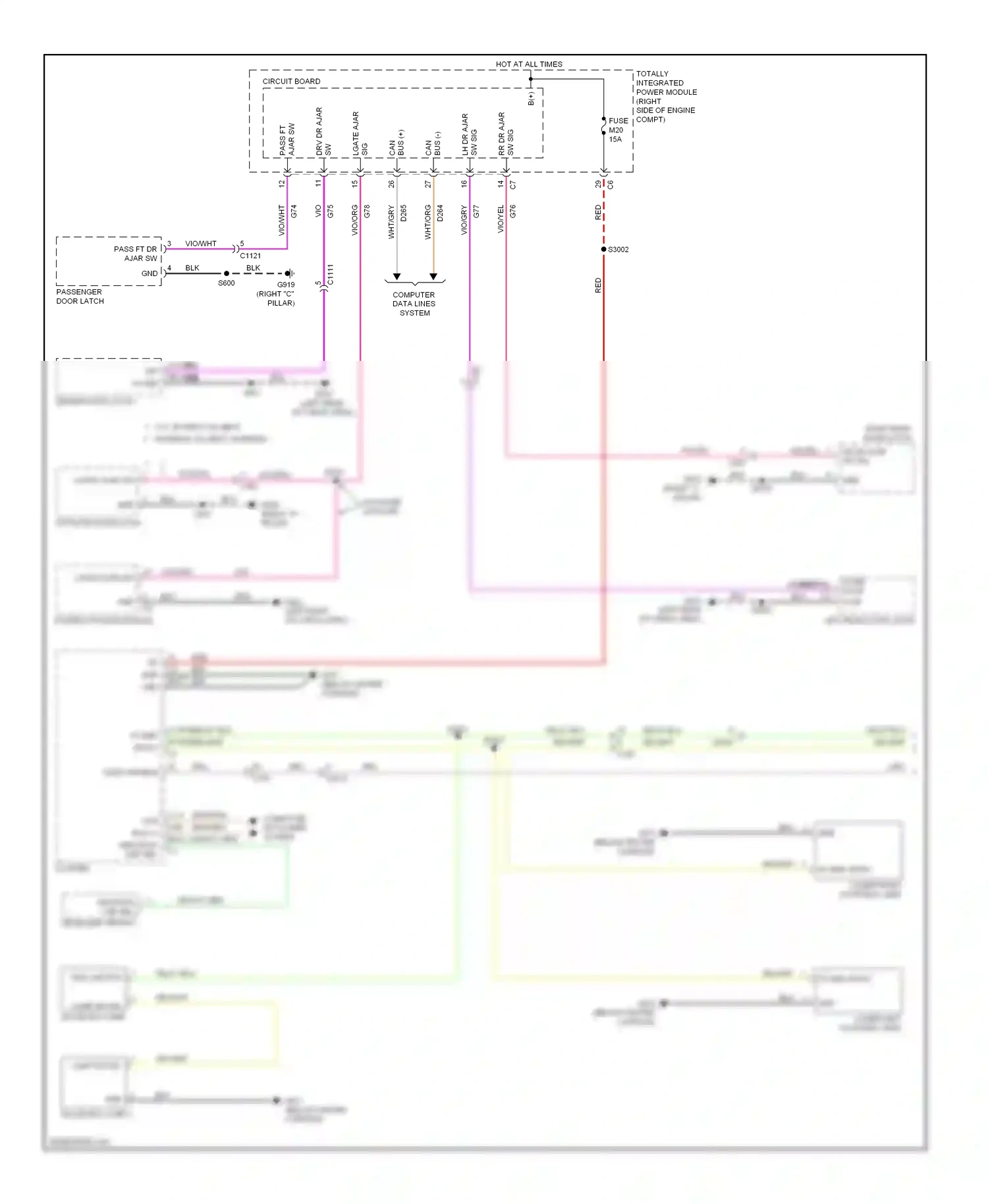 Dodge Durango III (2010-2013) headlamp switch wiring diagram  (2 of 4)