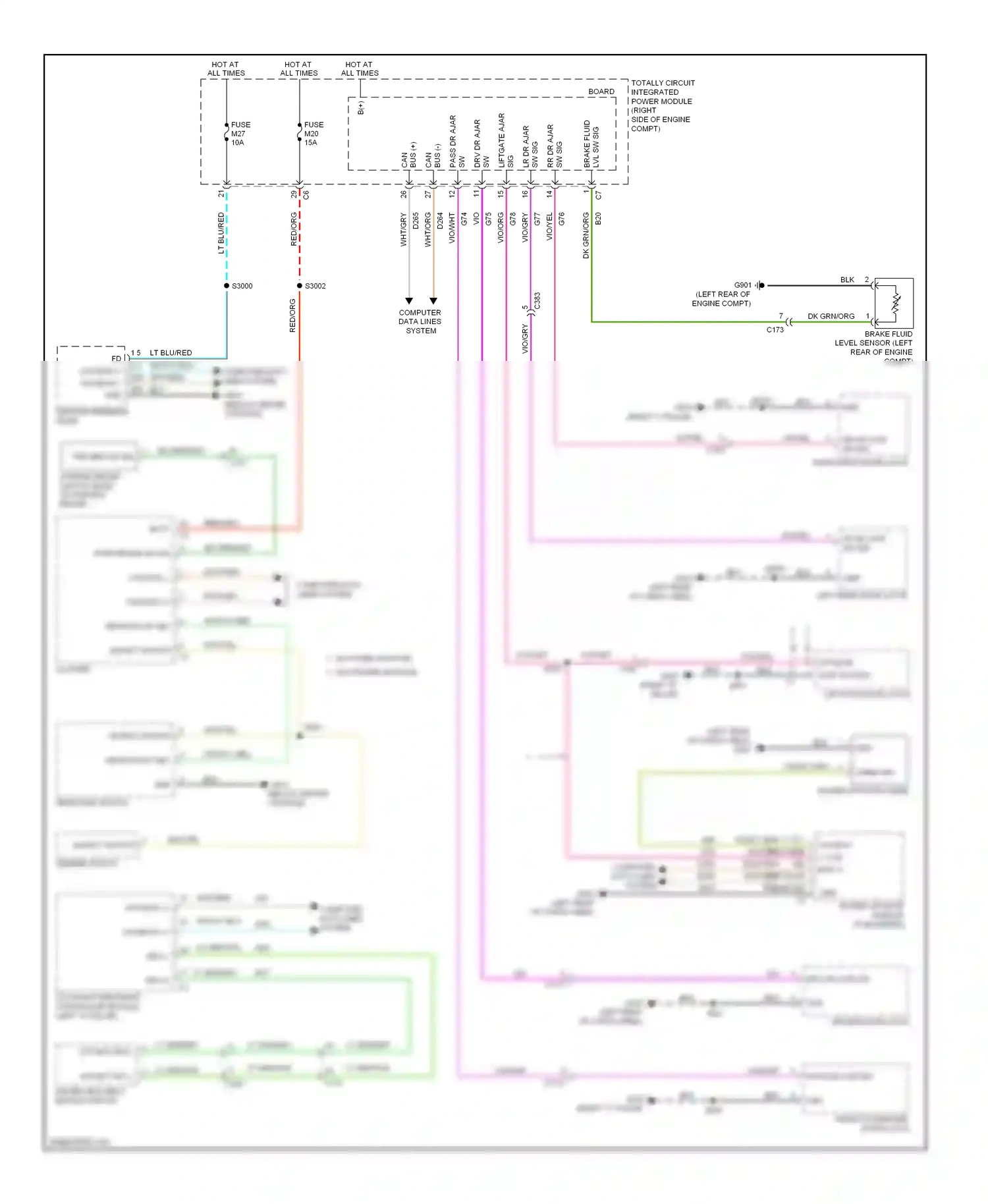 Dodge Durango III (2010-2013) ignition wireless node wiring diagram  (1 of 4)