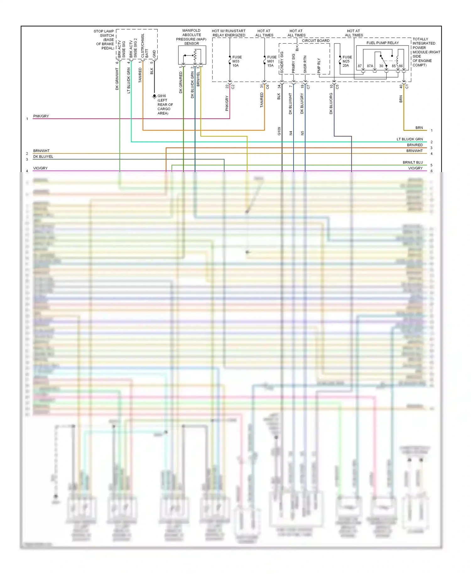 Dodge Durango III (2010-2013) manifold absolute pressure (map) sensor wiring diagram  (2 of 2)