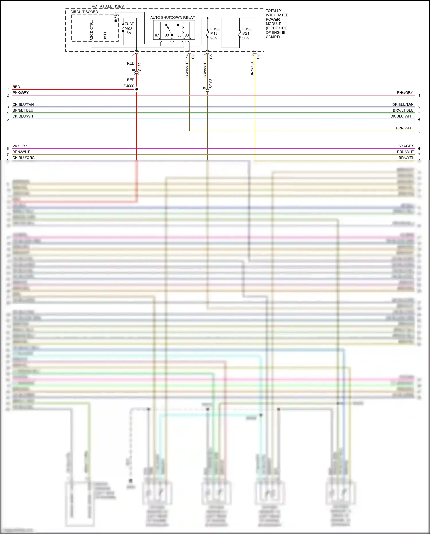 Dodge Durango III (2010-2013) oxygen sensor 2/1 wiring diagram  (1 of 1)