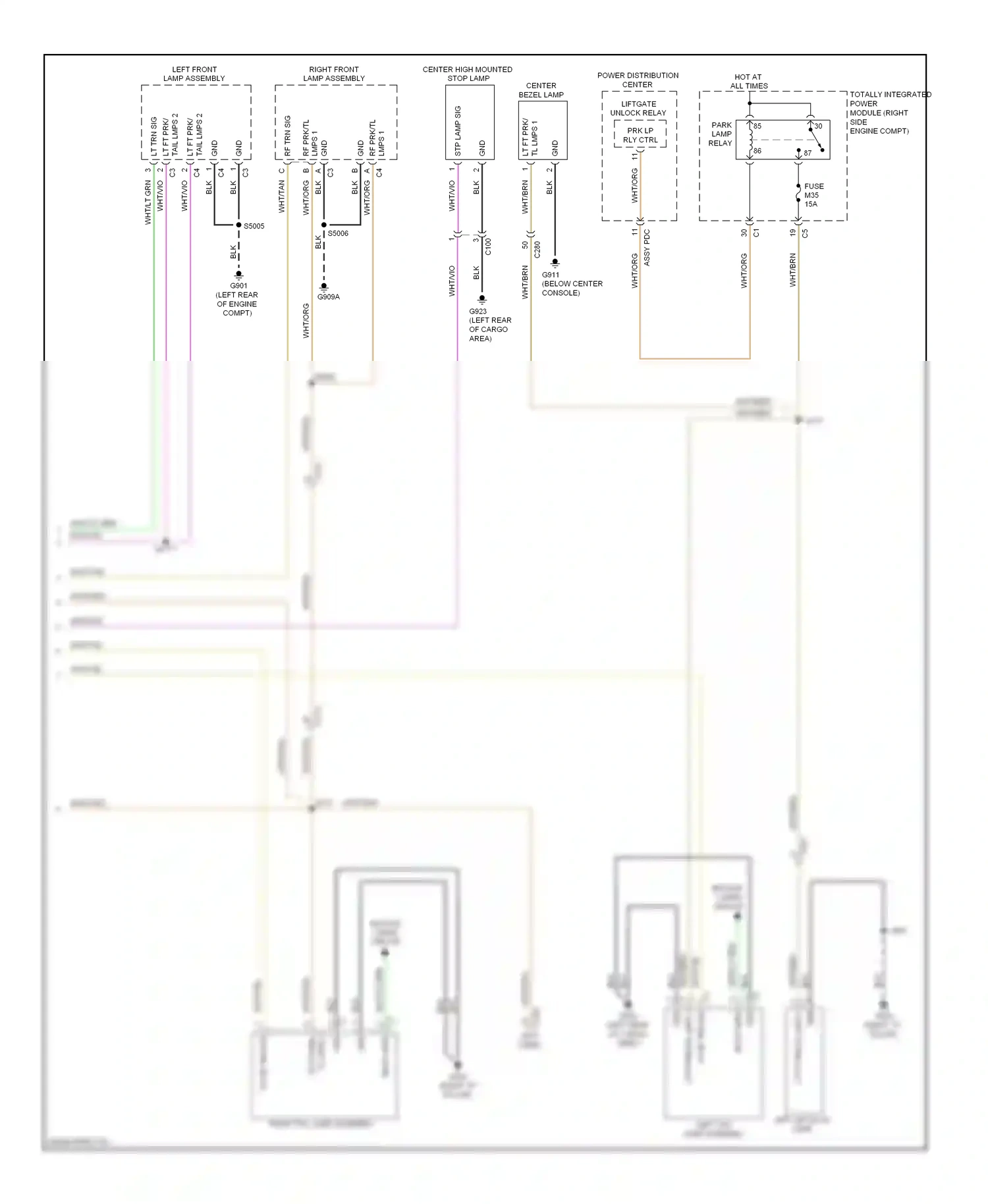 Dodge Durango III (2010-2013) rt ft prk/ wiring diagram  (1 of 1)
