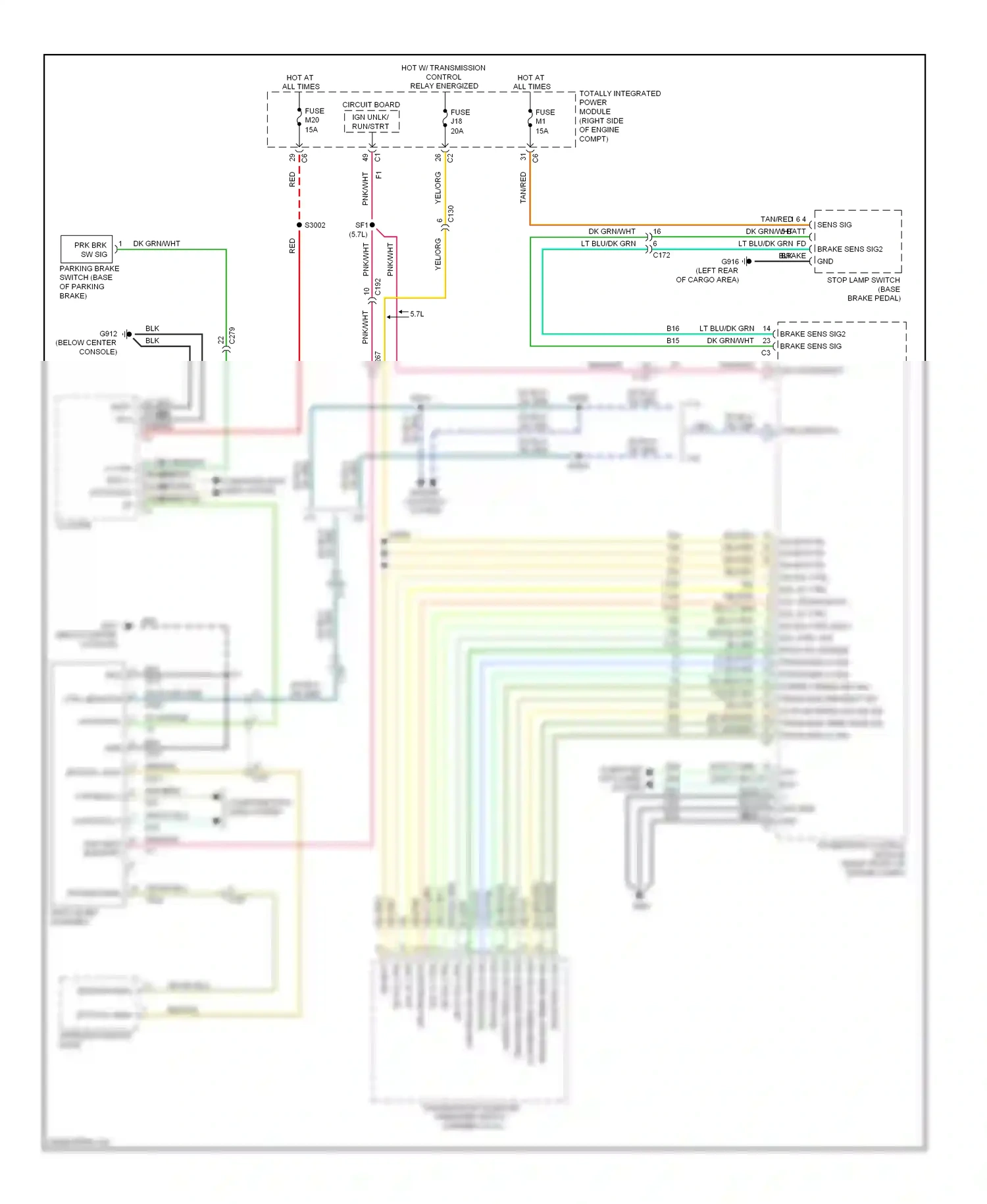 Dodge Durango III (2010-2013) shift lever assembly wiring diagram  (7 of 13)