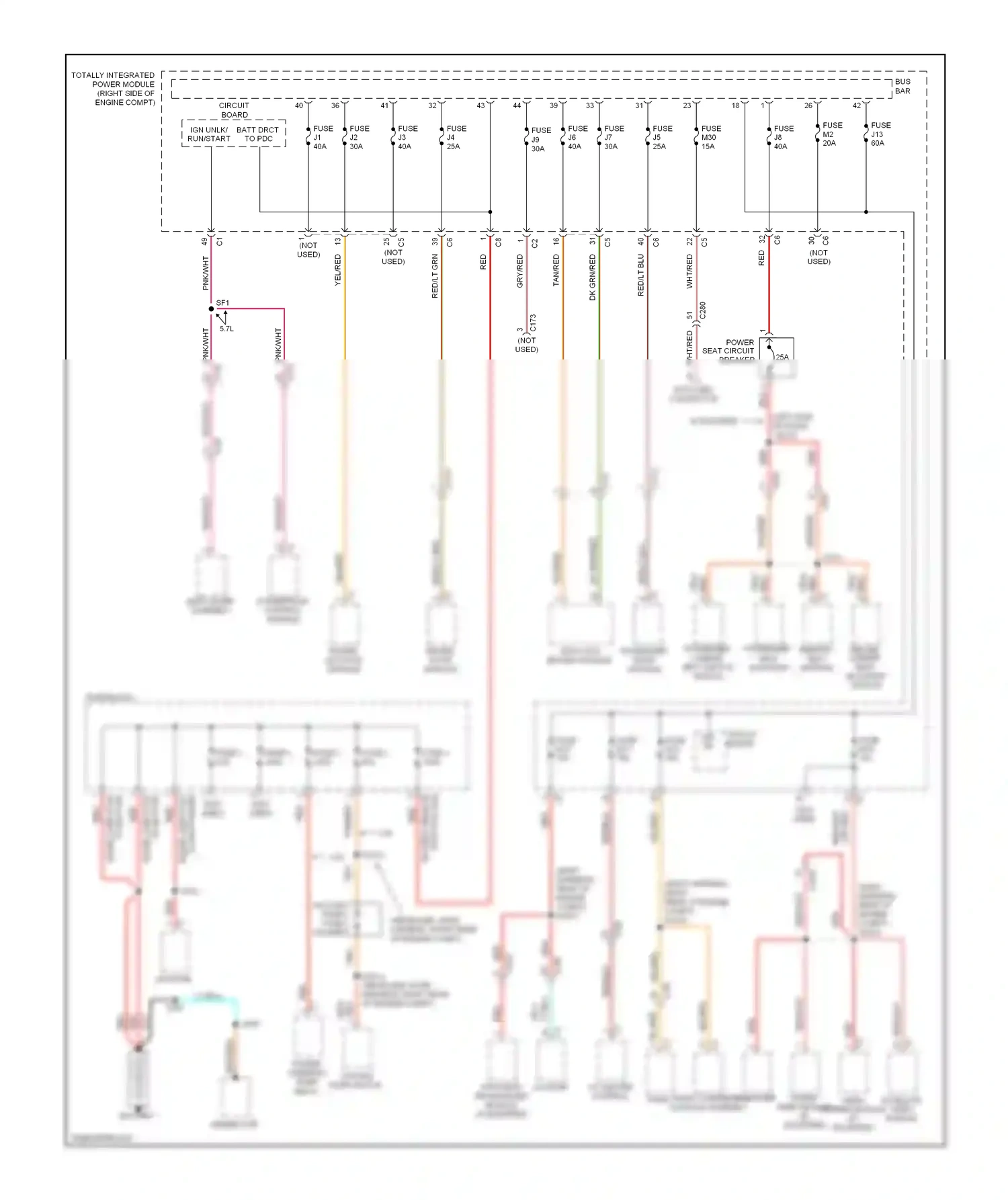 Dodge Durango III (2010-2013) starter wiring diagram  (1 of 2)