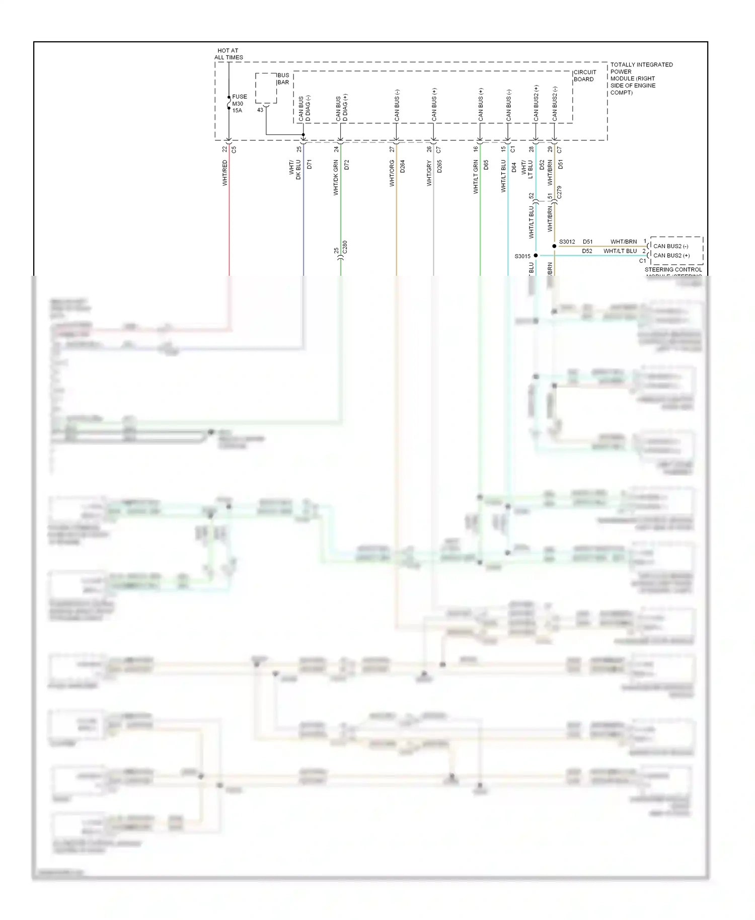 Dodge Durango III (2010-2013) transceiver intrusion module wiring diagram  (1 of 1)