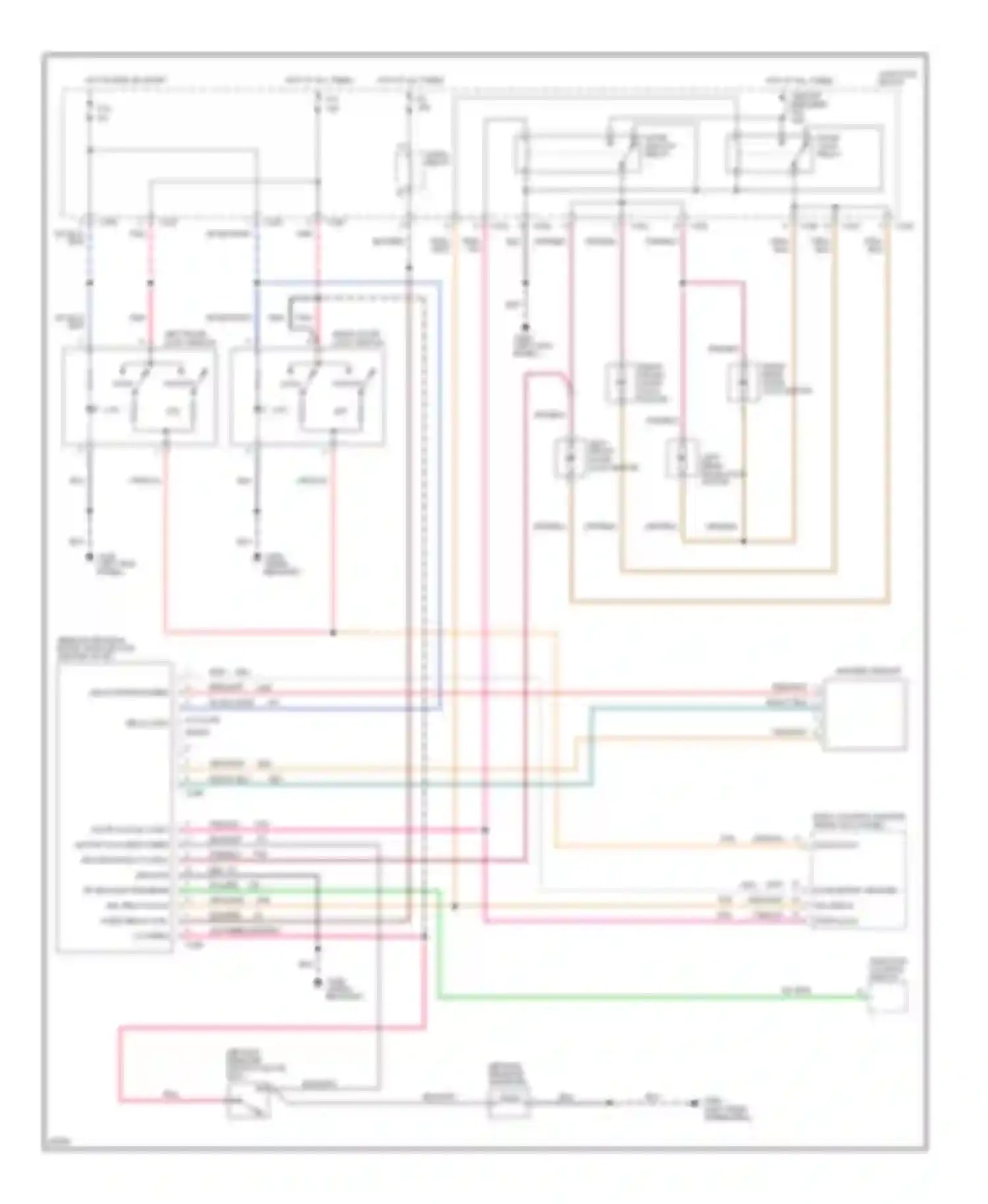 Wiring diagram right rear door lock motor for Dodge Intrepid I (1992-1997) (2 of 2)