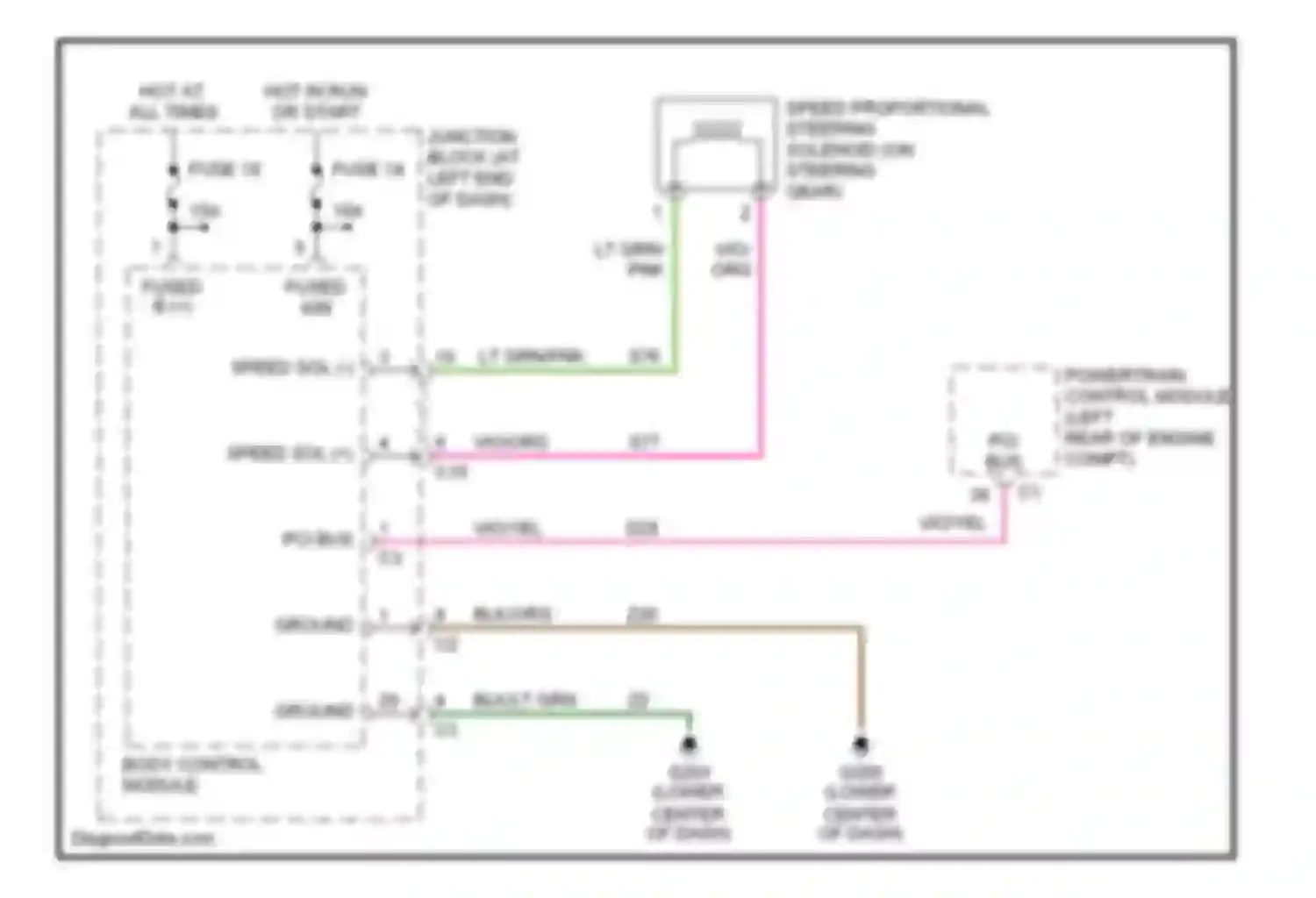 Intrepid Dodge II (1997-2004): Electronic power steering circuit