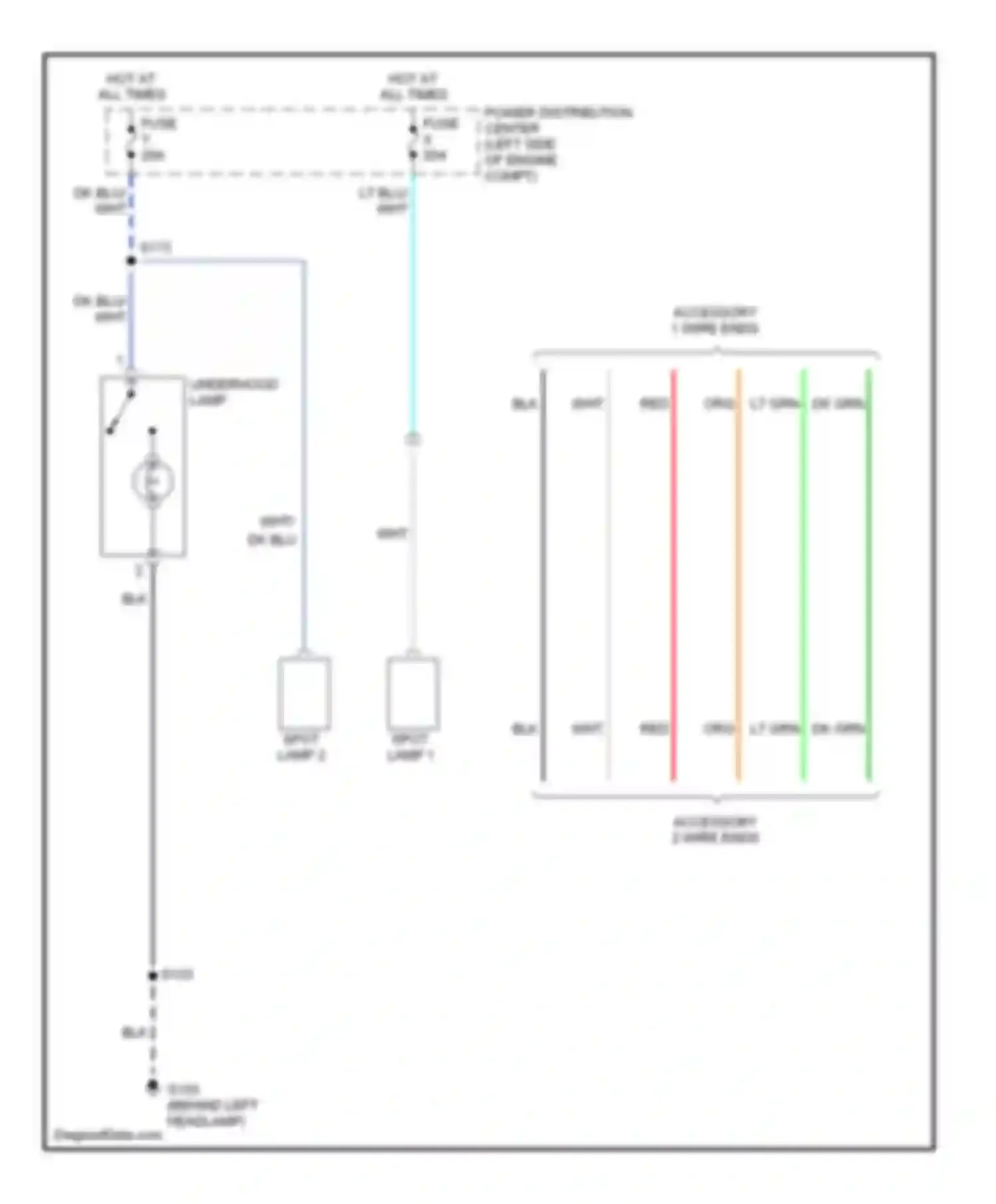 Intrepid Dodge II (1997-2004): Police package lighting circuit