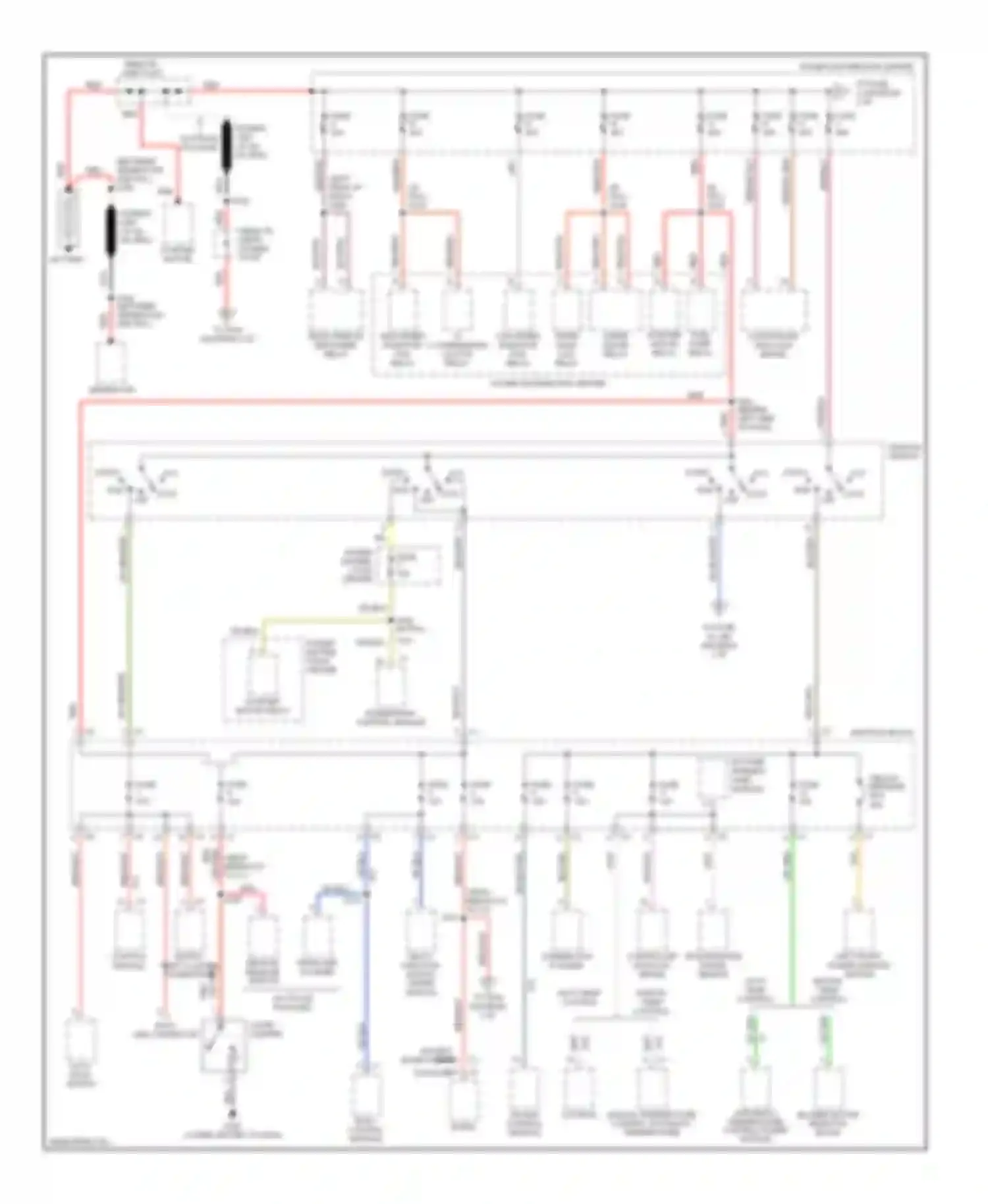 Intrepid Dodge II (1997-2004): Power distribution circuit (1 of 3)