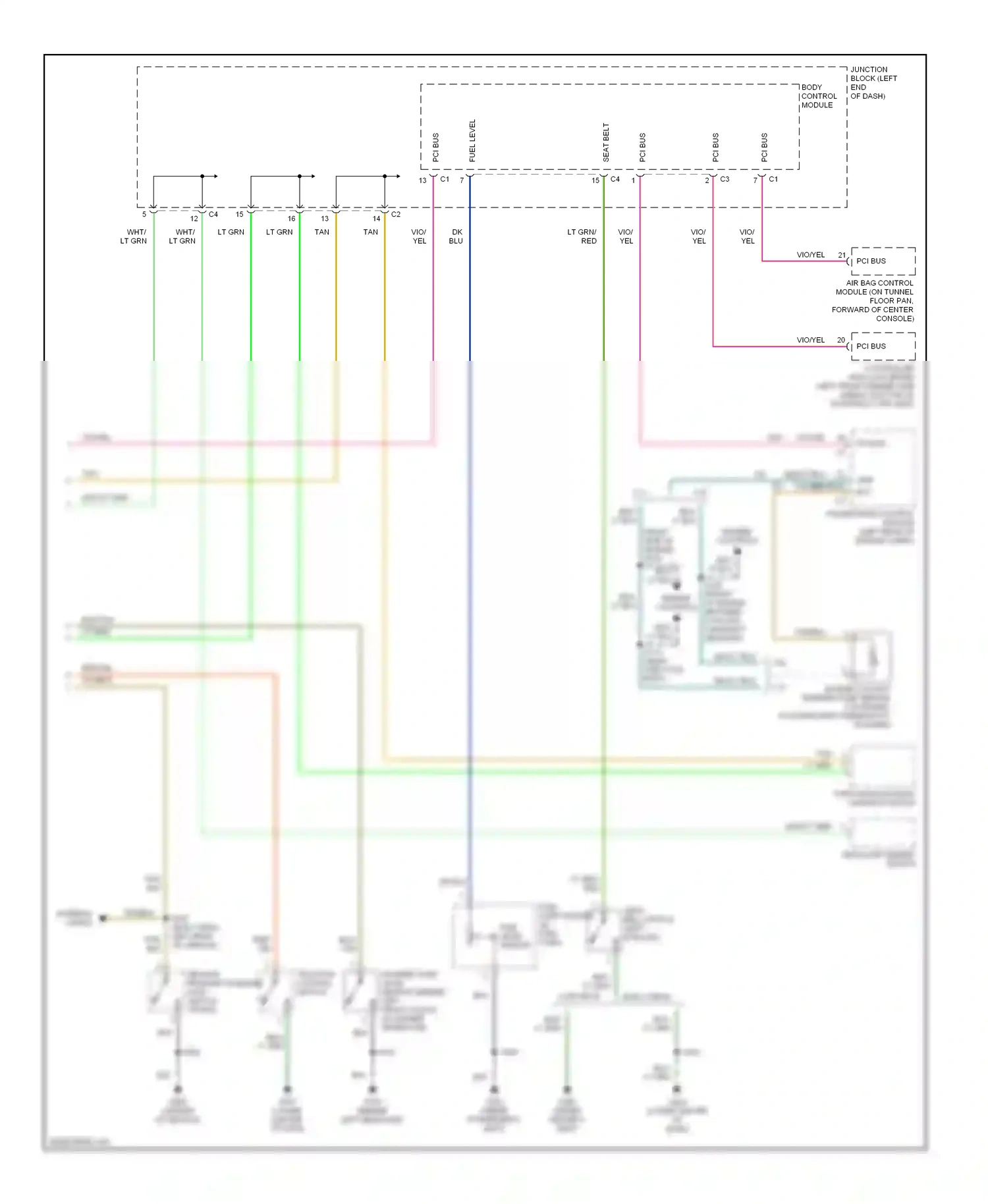 Dodge Intrepid II (1997-2004) engine coolant temperature sensor (on engine, in water near thermostat housing) wiring diagram  (1 of 1)