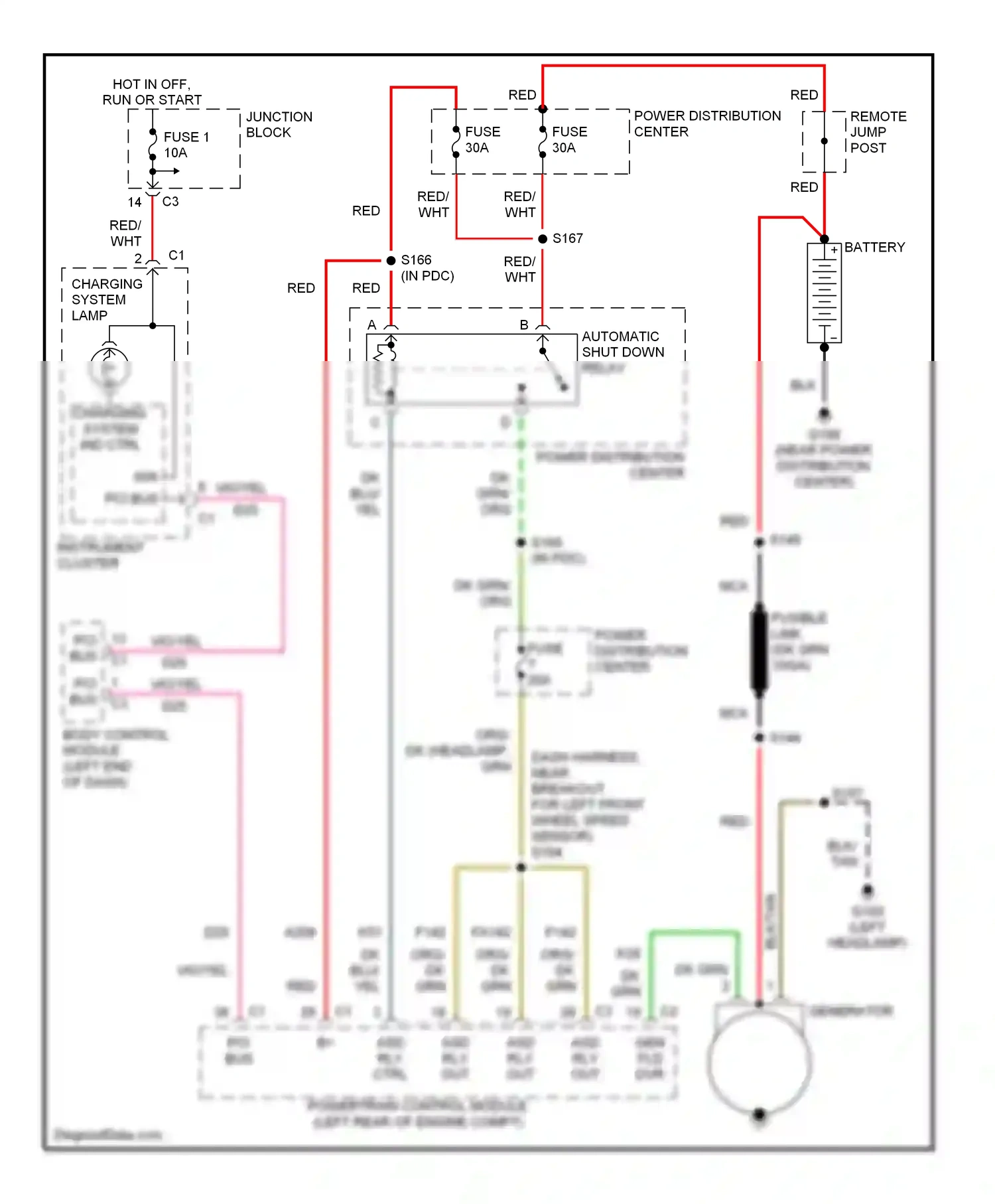 Dodge Intrepid II (1997-2004) generator wiring diagram  (1 of 5)