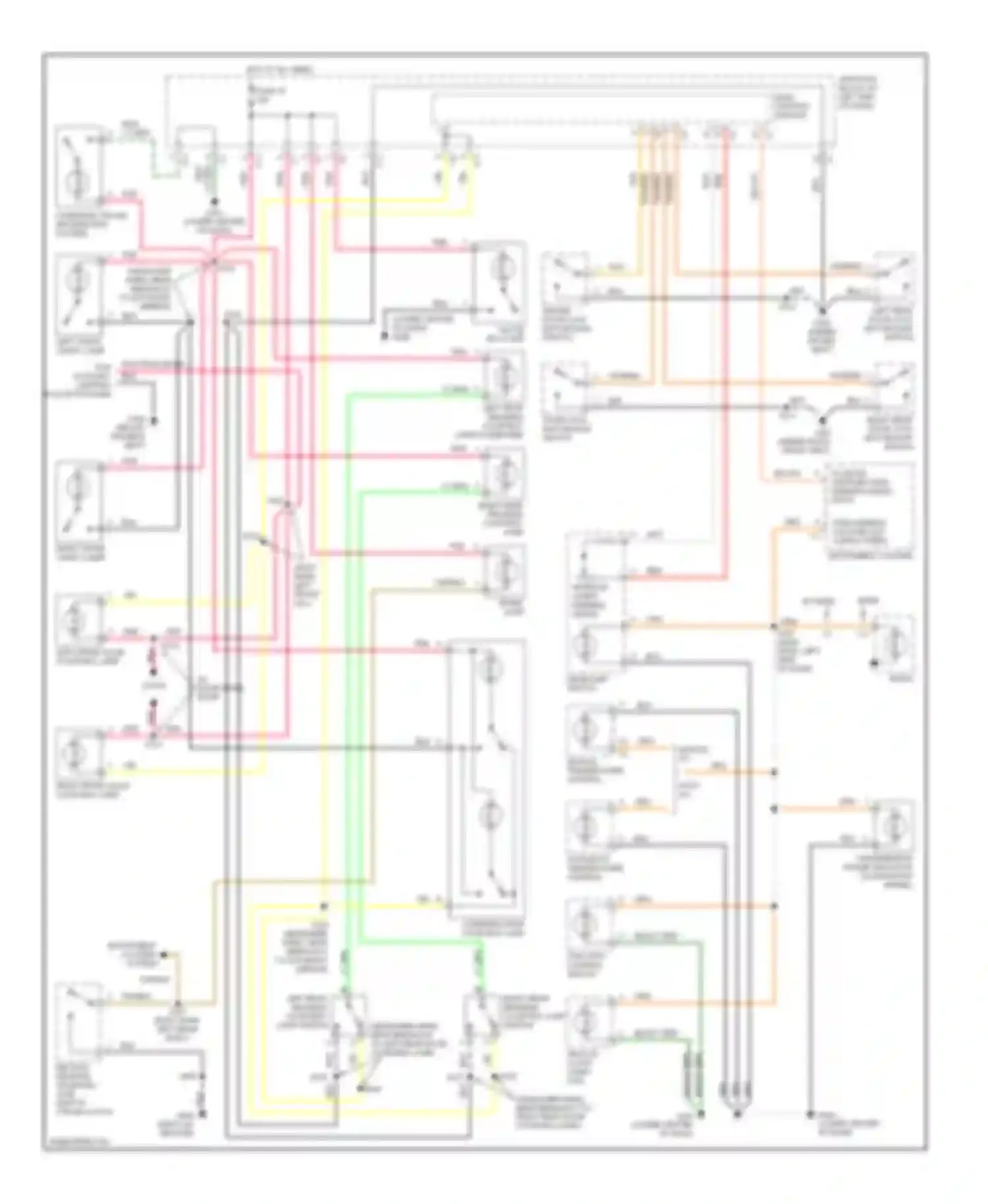 Wiring diagram left front door courtesy lamp for Dodge Intrepid II (1997-2004) (1 of 1)